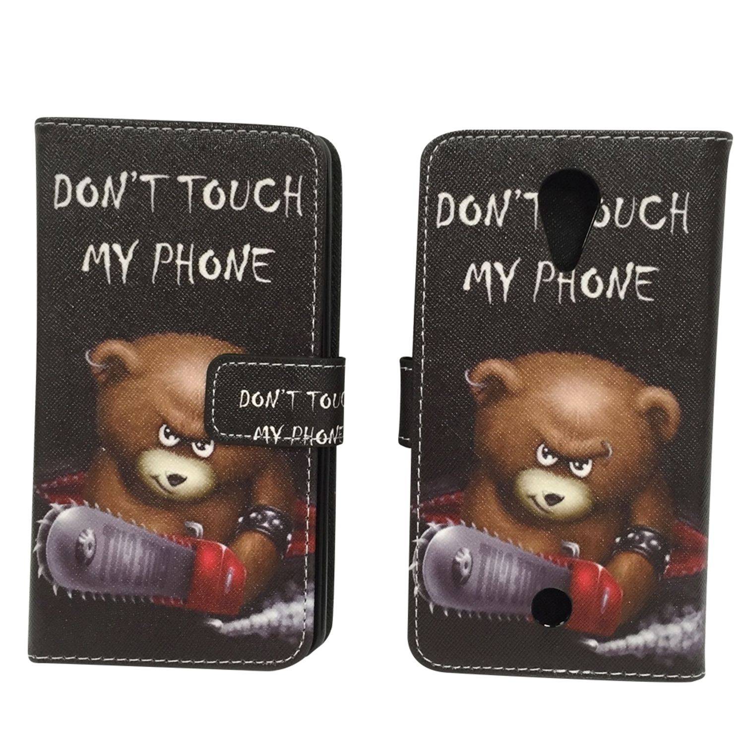 Wiko Tommy Handyhülle Bookcover Schwarz