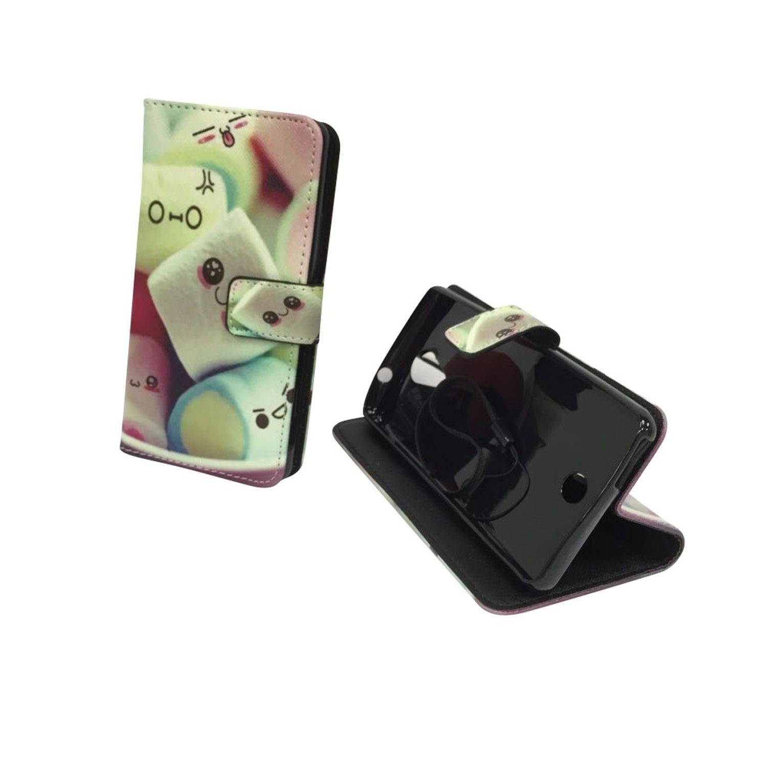 Wiko Tommy Handyhülle Bookcover Mehrfarbig