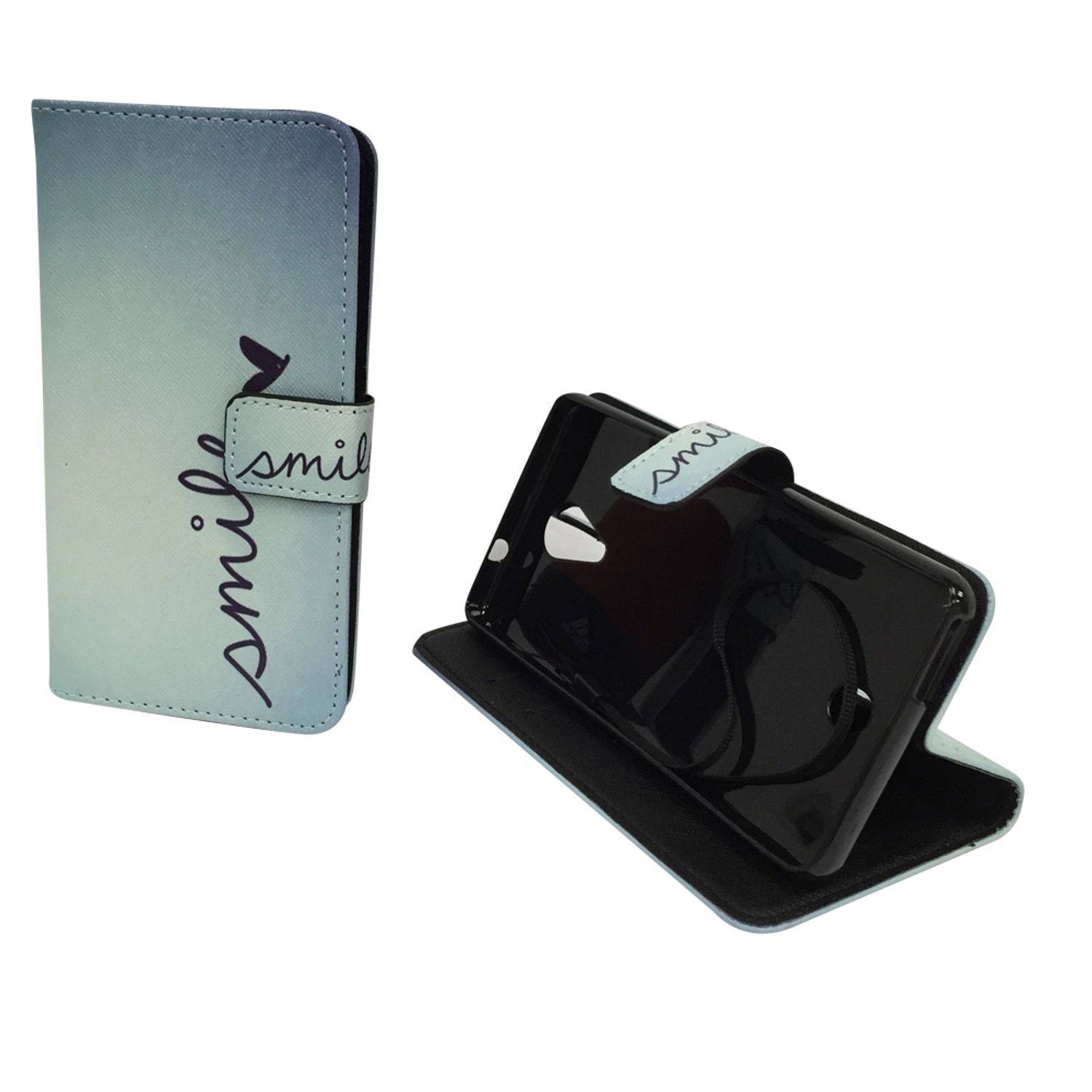 Wiko Tommy Handyhülle Bookcover Blau