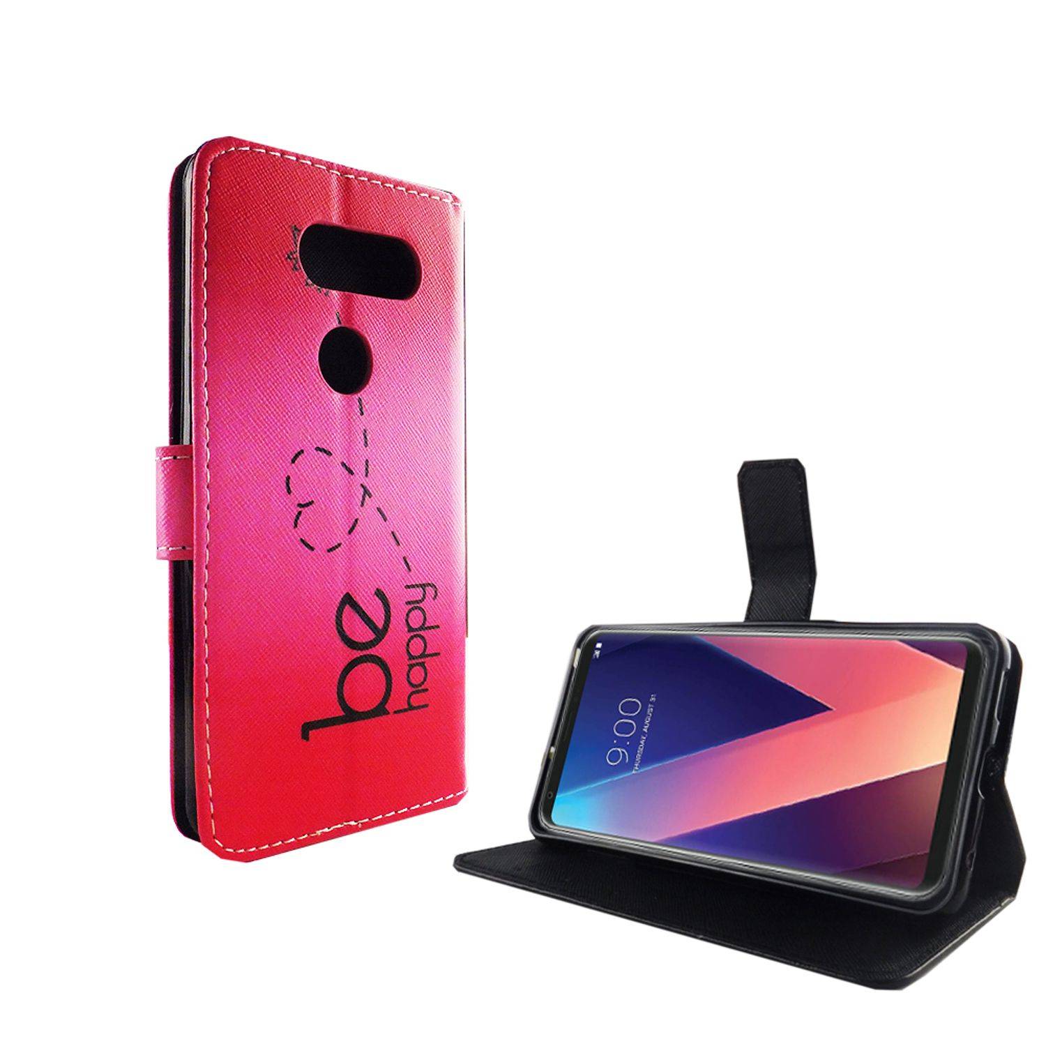 LG V30 Handyhülle Bookcover Rosa