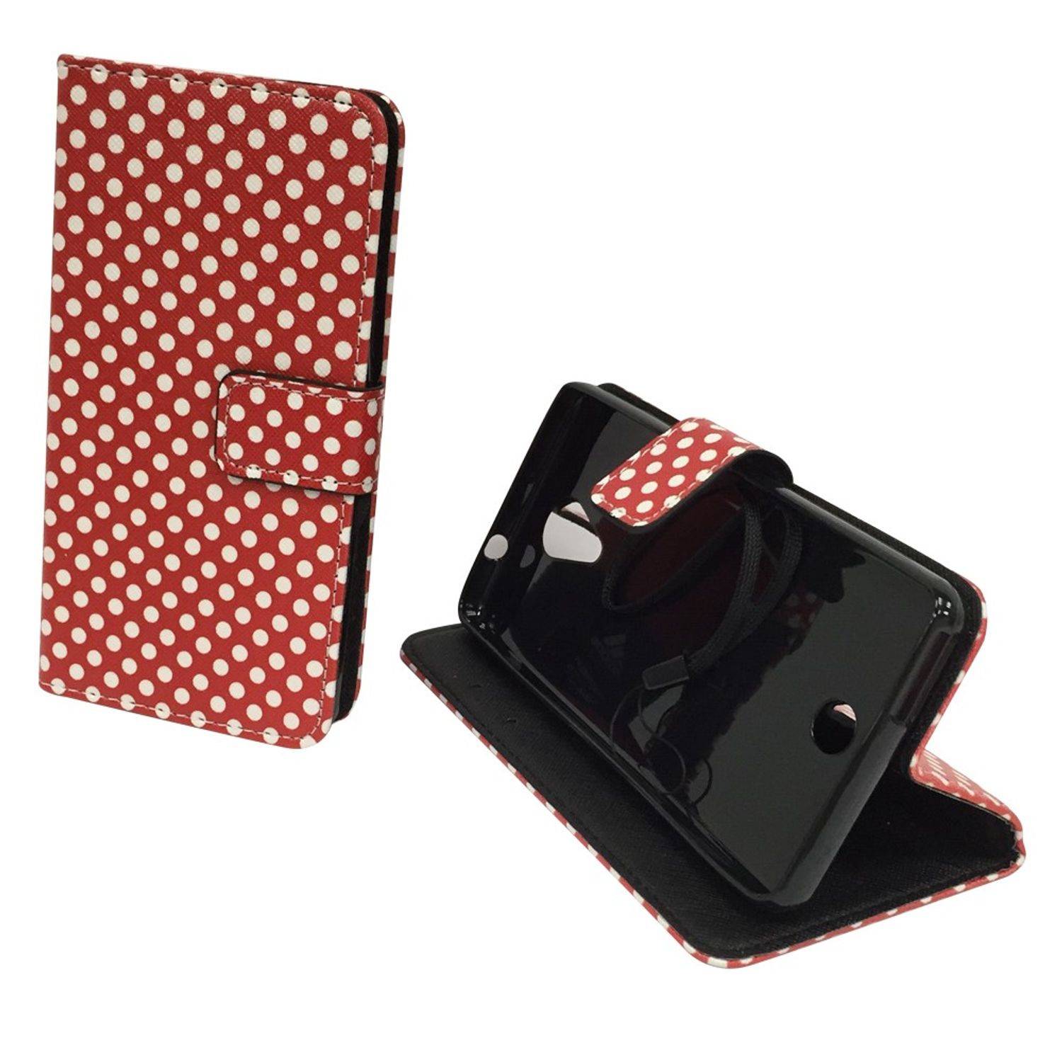 Wiko Tommy Handyhülle Bookcover Rot