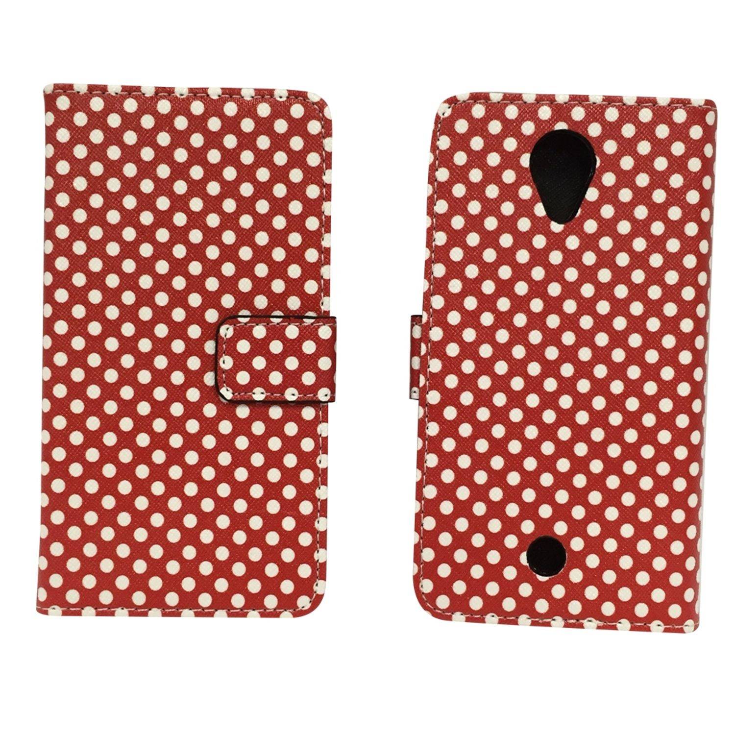 Wiko Tommy Handyhülle Bookcover Rot