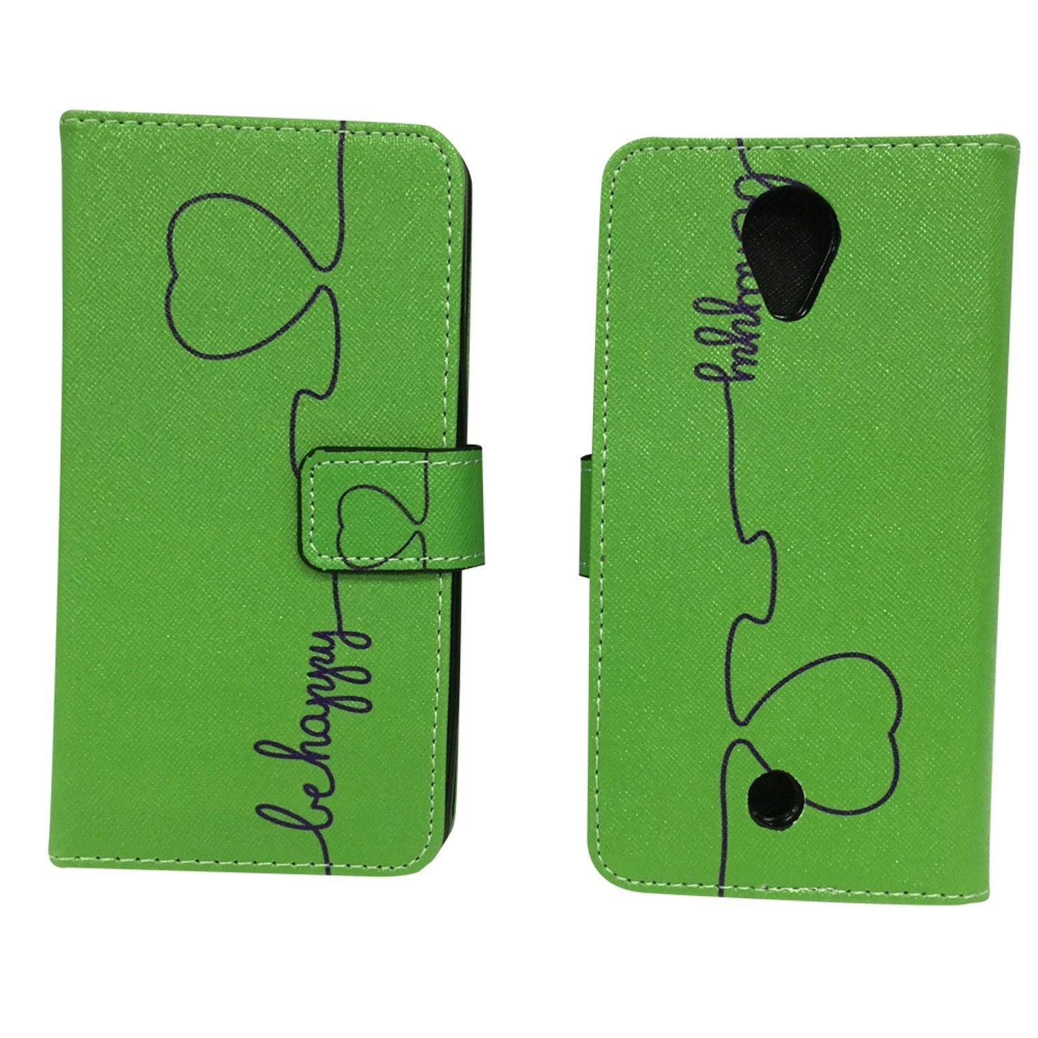 Wiko Tommy Handyhülle Bookcover Grün