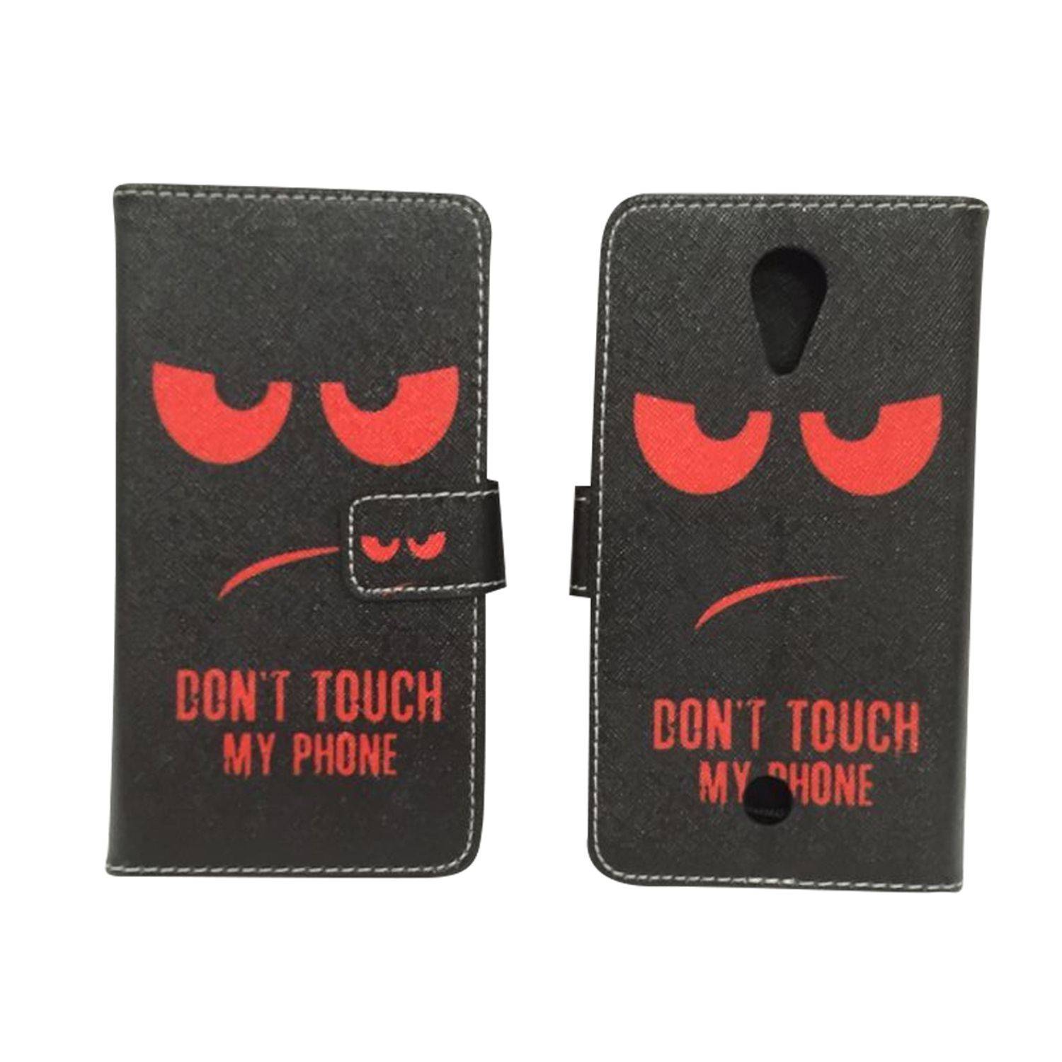 Wiko Tommy Handyhülle Bookcover Schwarz
