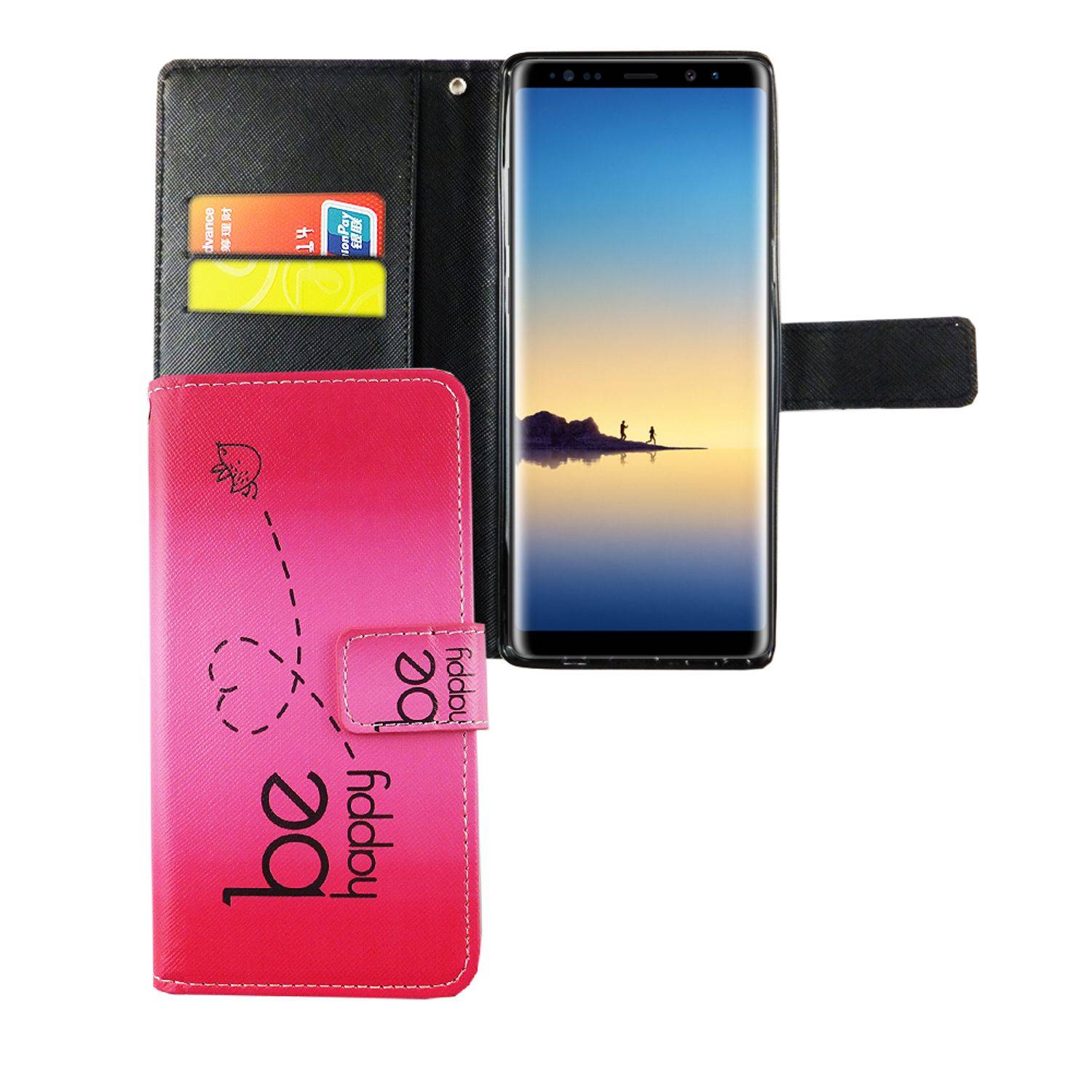 Samsung Galaxy Note 8 Handyhülle Bookcover Rosa