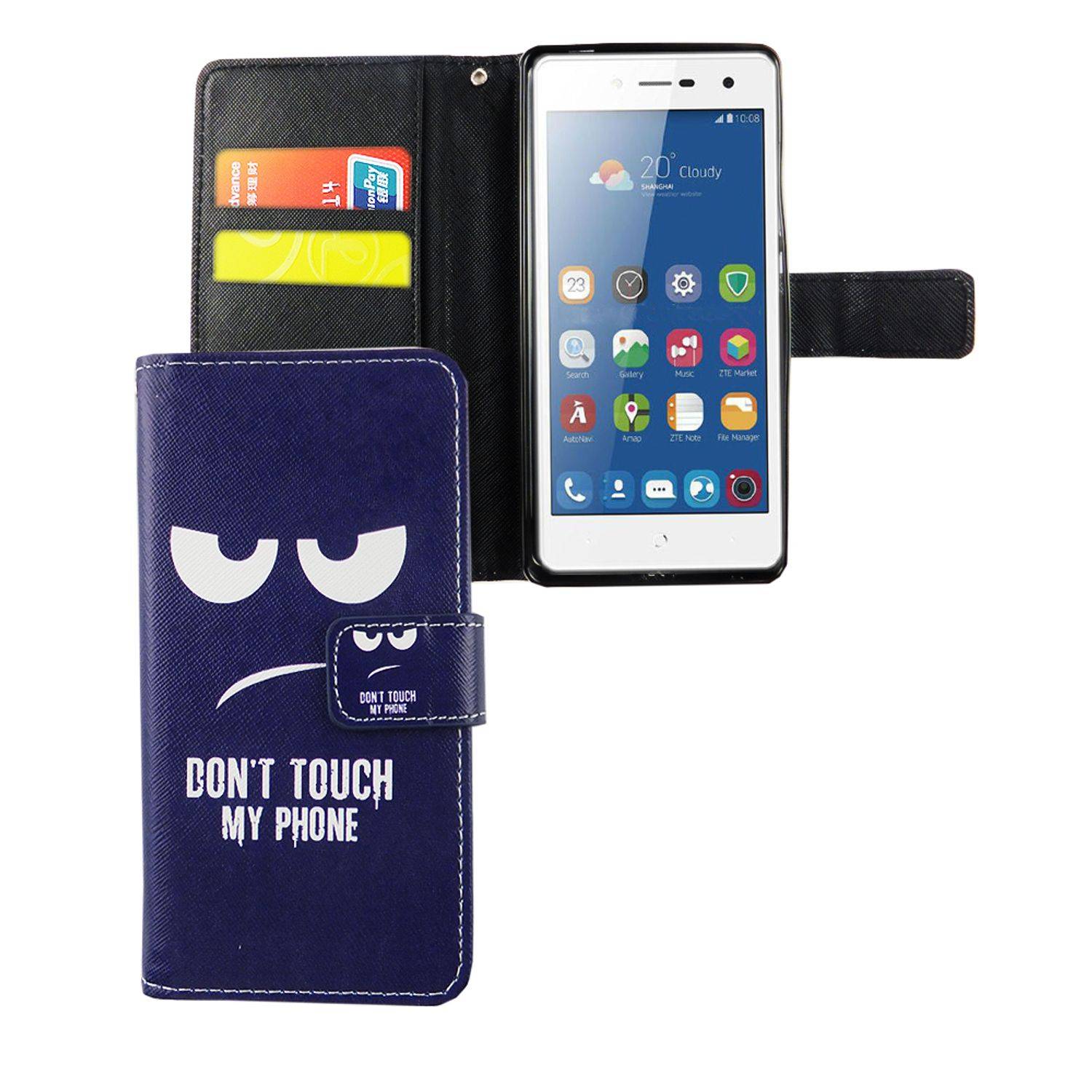 ZTE Blade L7 Handyhülle Bookcover Blau
