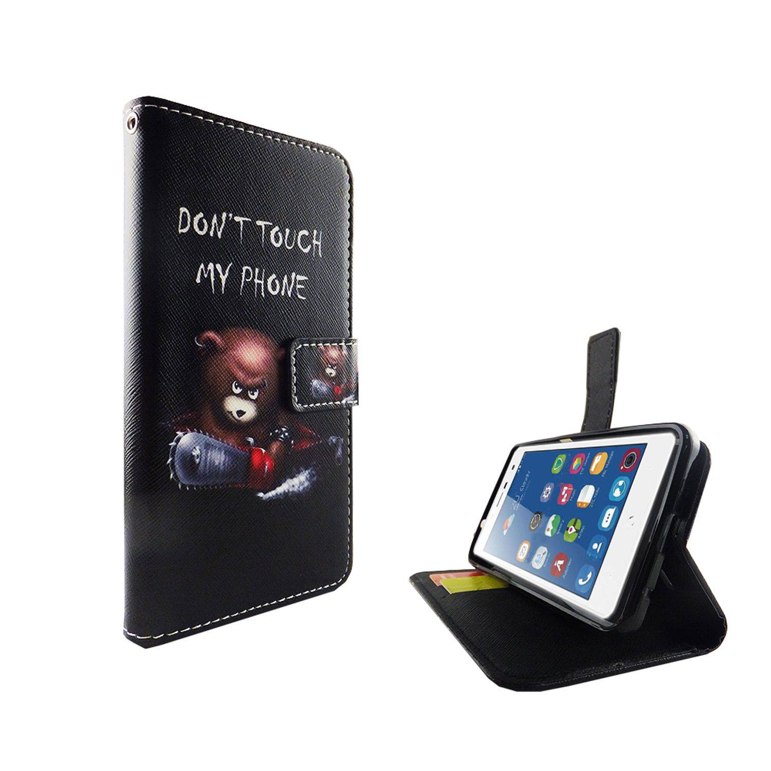 ZTE Blade L7 Handyhülle Bookcover Schwarz