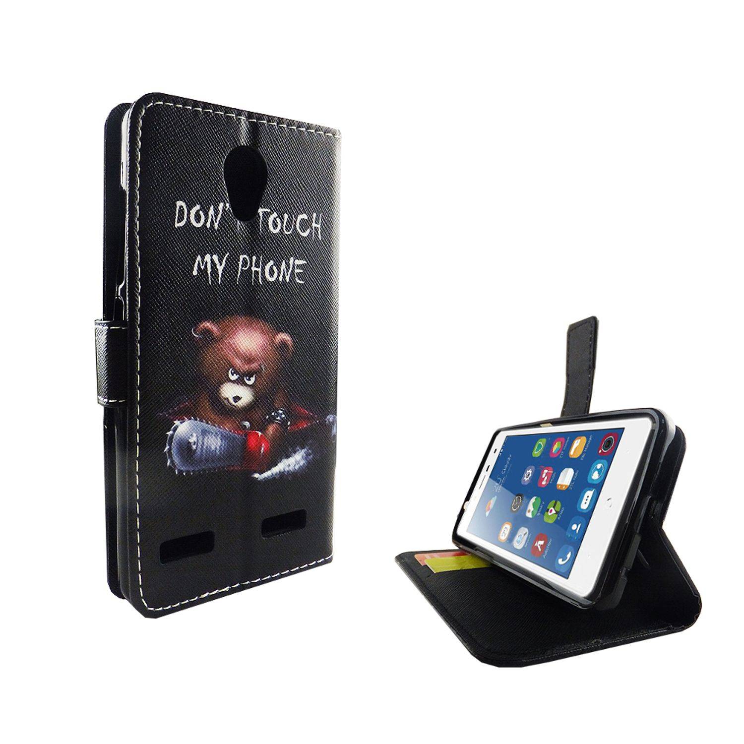 ZTE Blade L7 Handyhülle Bookcover Schwarz