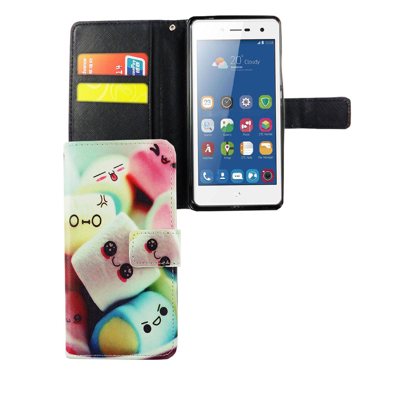 ZTE Blade L7 Handyhülle Bookcover Mehrfarbig