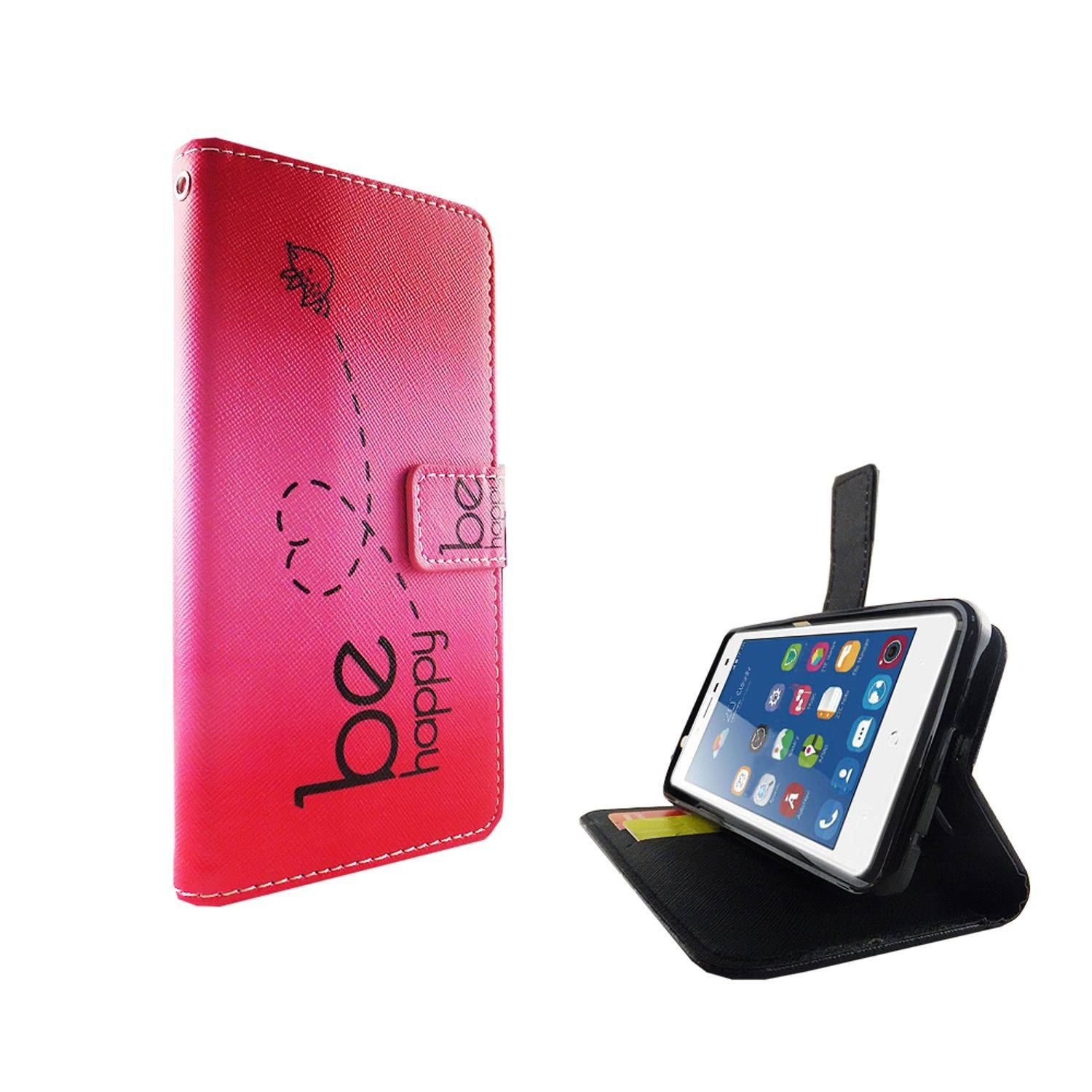 ZTE Blade L7 Handyhülle Bookcover Rosa