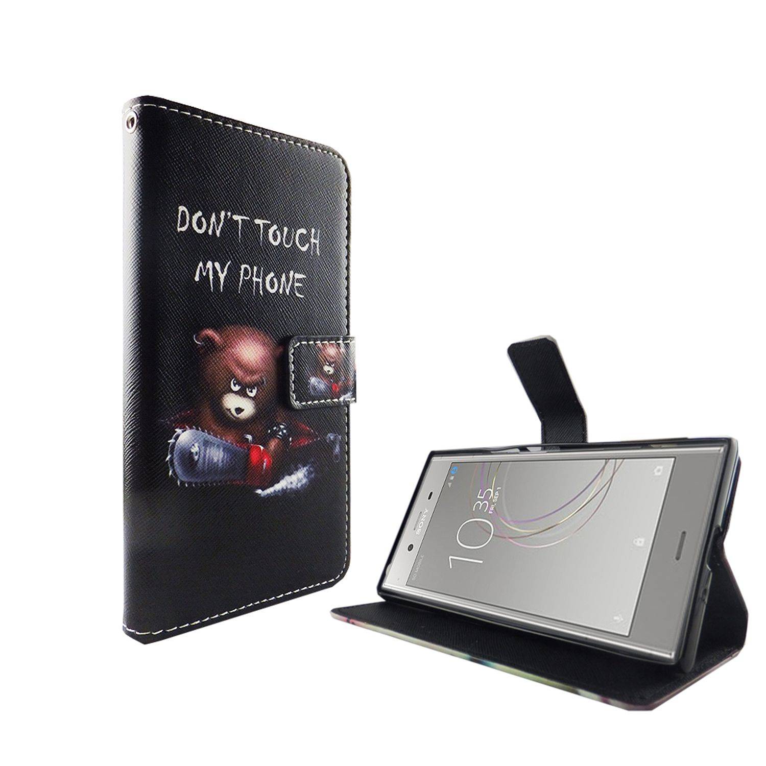 Sony Xperia XZ1 Handyhülle Bookcover Schwarz
