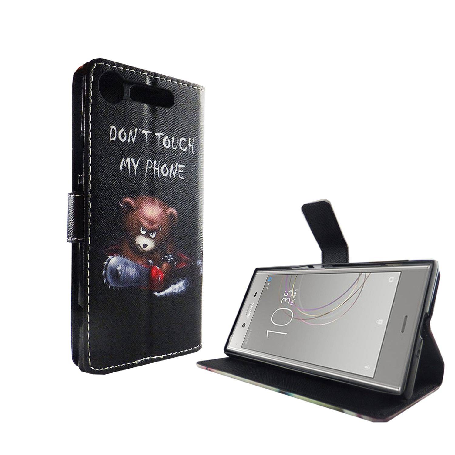 Sony Xperia XZ1 Handyhülle Bookcover Schwarz