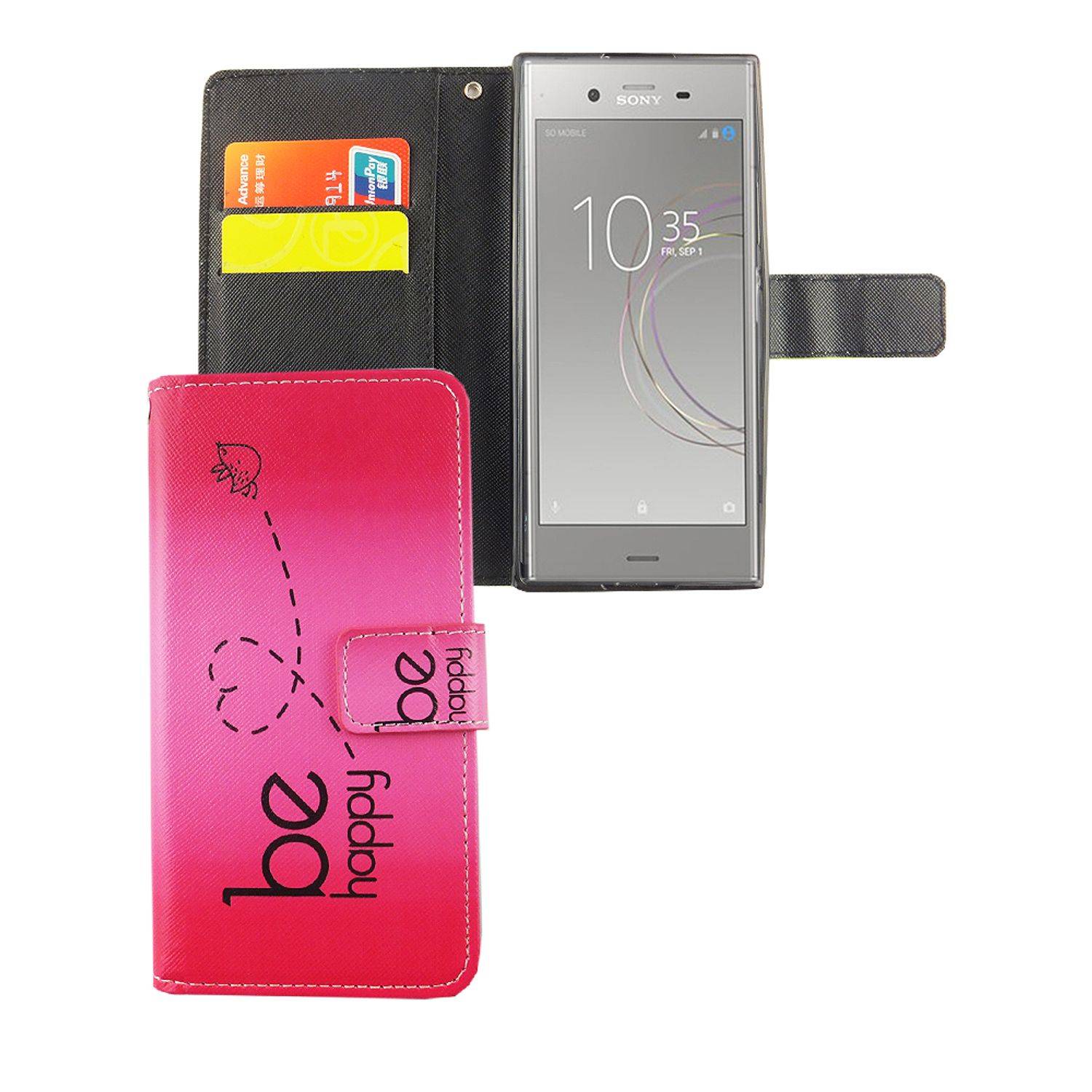Sony Xperia XZ1 Handyhülle Bookcover Rosa