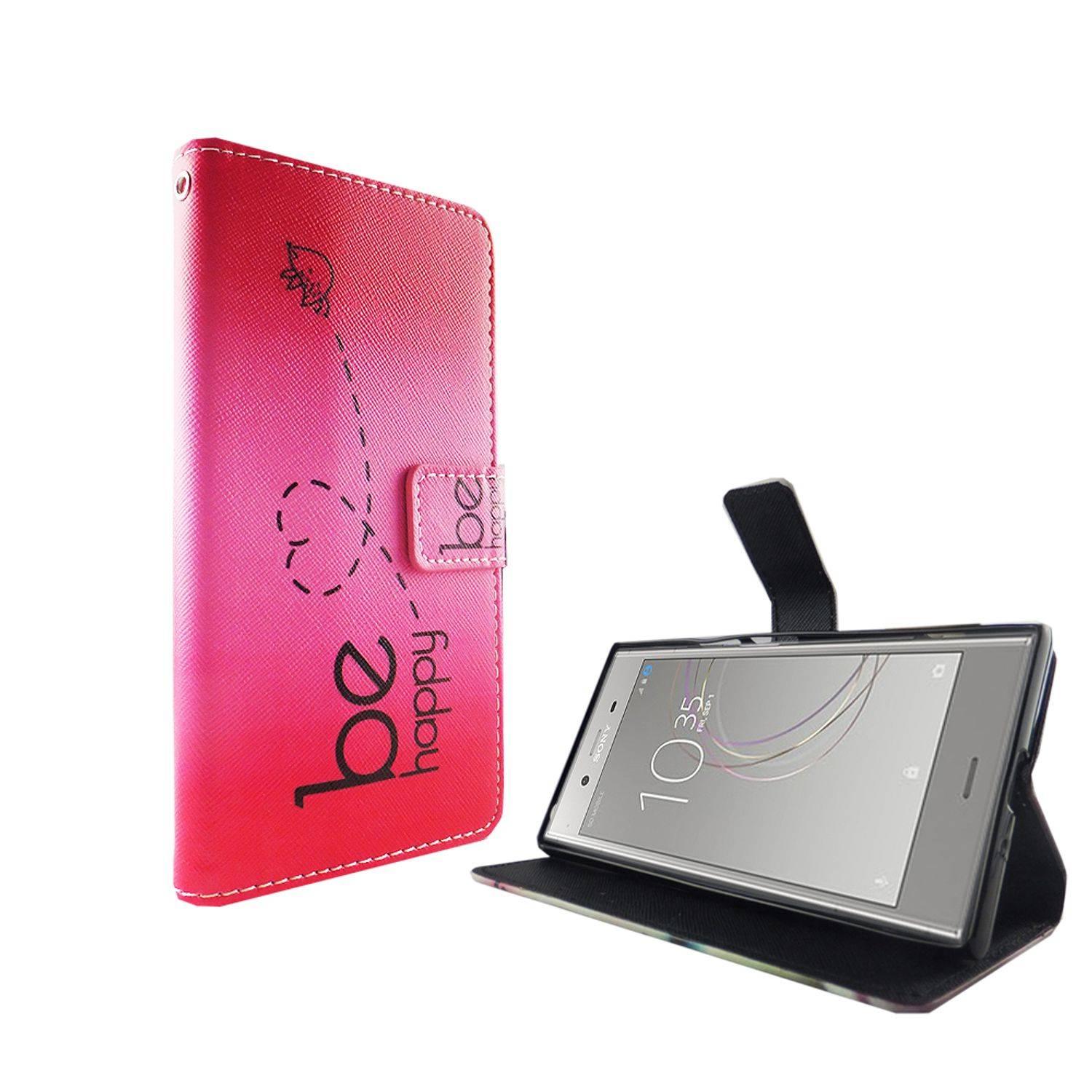 Sony Xperia XZ1 Handyhülle Bookcover Rosa