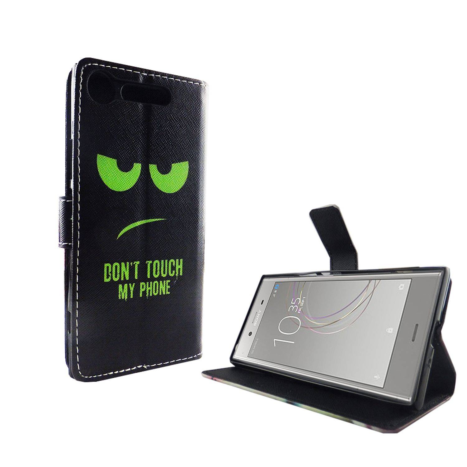 Sony Xperia XZ1 Handyhülle Bookcover Schwarz