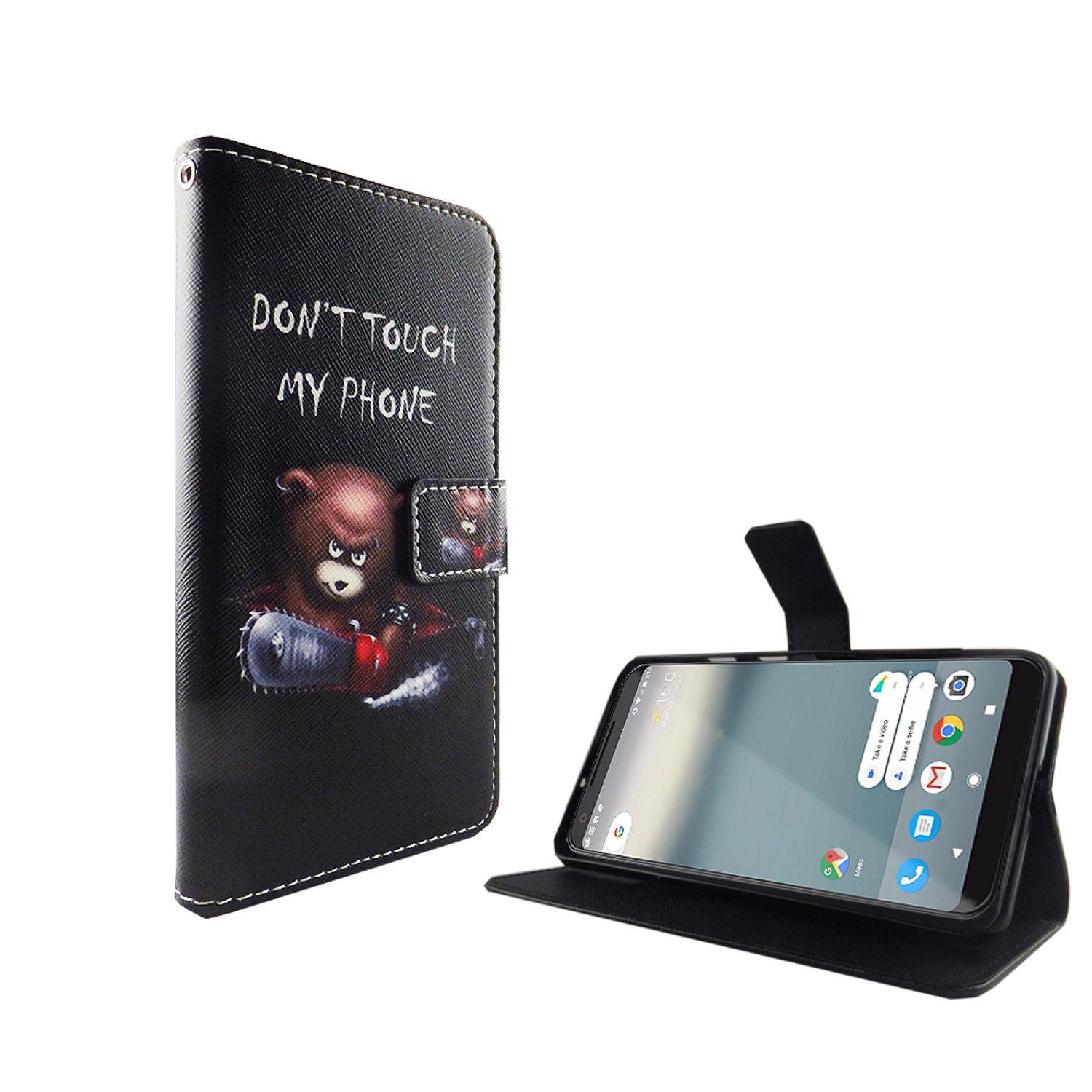 Google Pixel 2 Handyhülle Bookcover Schwarz