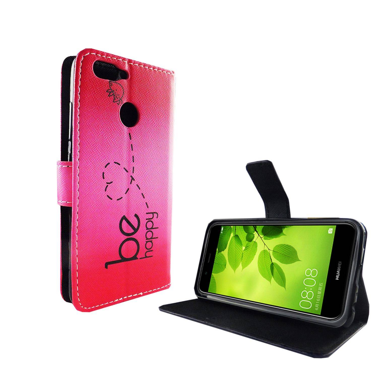 Huawei Nova 2 Plus Handyhülle Bookcover Rosa