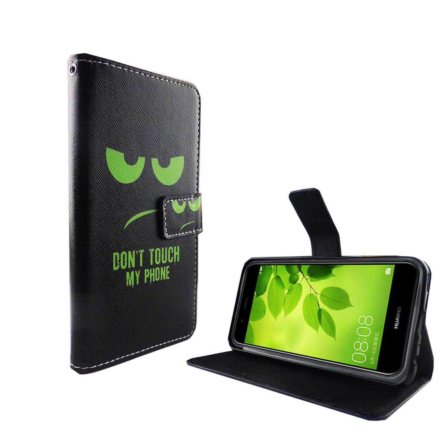 Huawei Nova 2 Plus Handyhülle Bookcover Schwarz