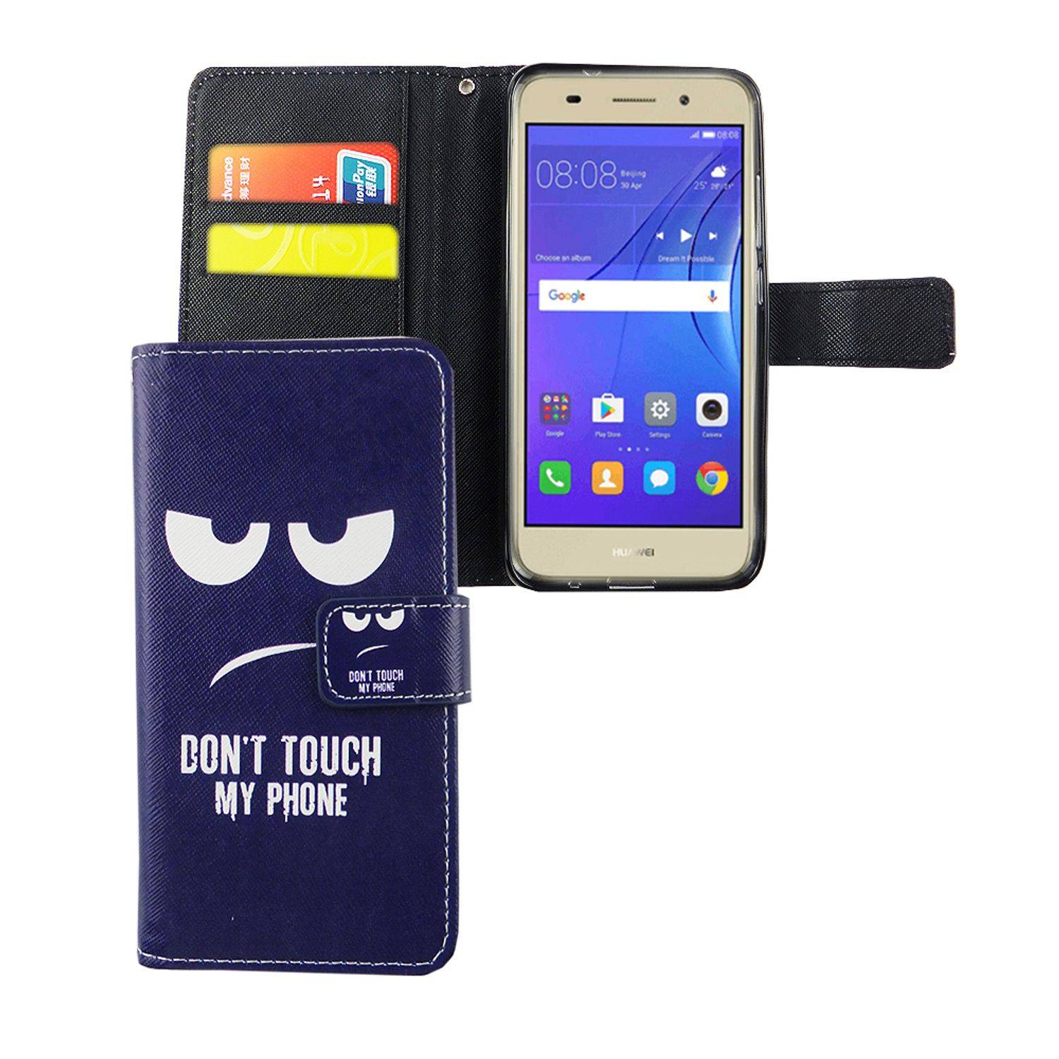 Huawei Y3 (2017) Handyhülle Bookcover Blau
