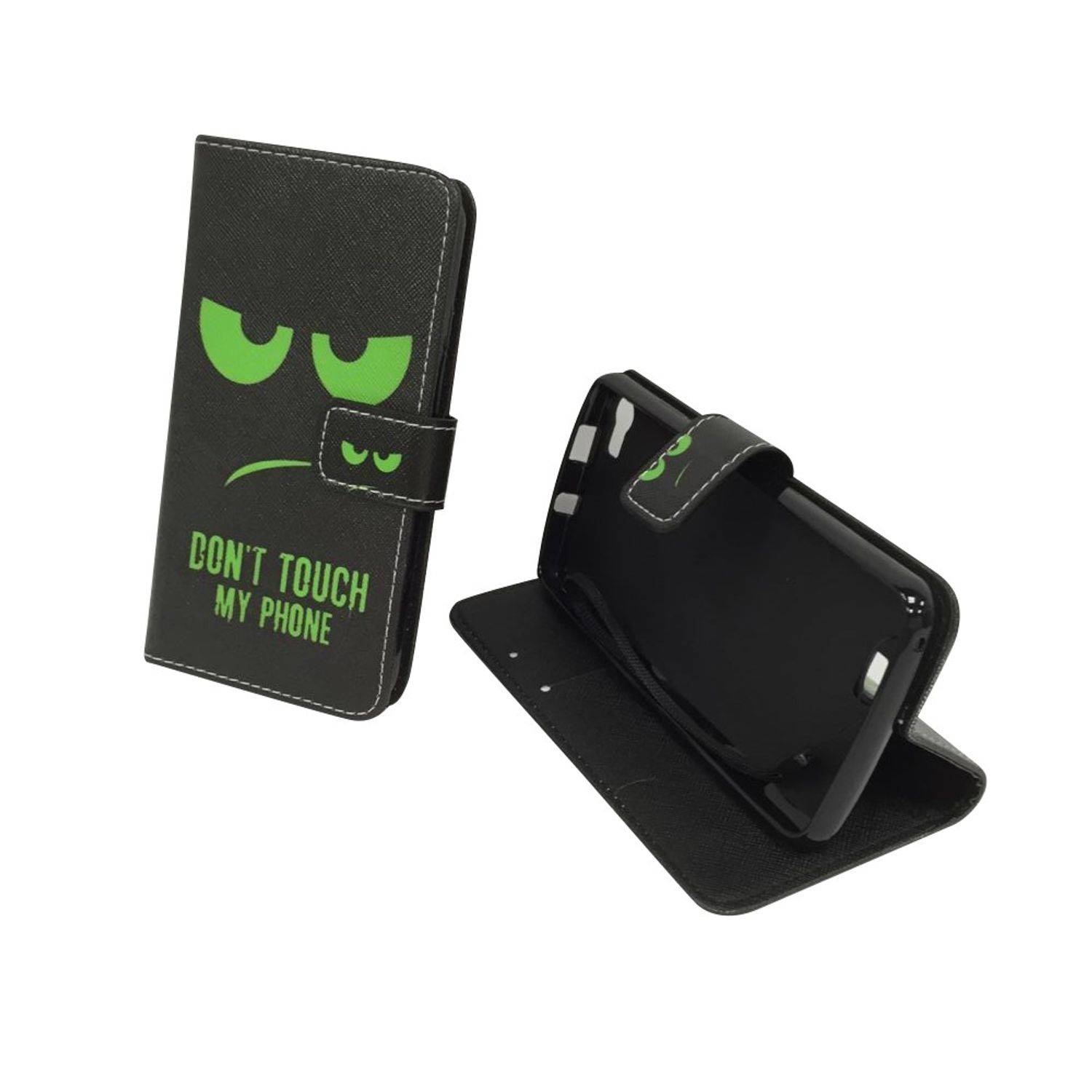 Wiko Lenny Handyhülle Bookcover Grün