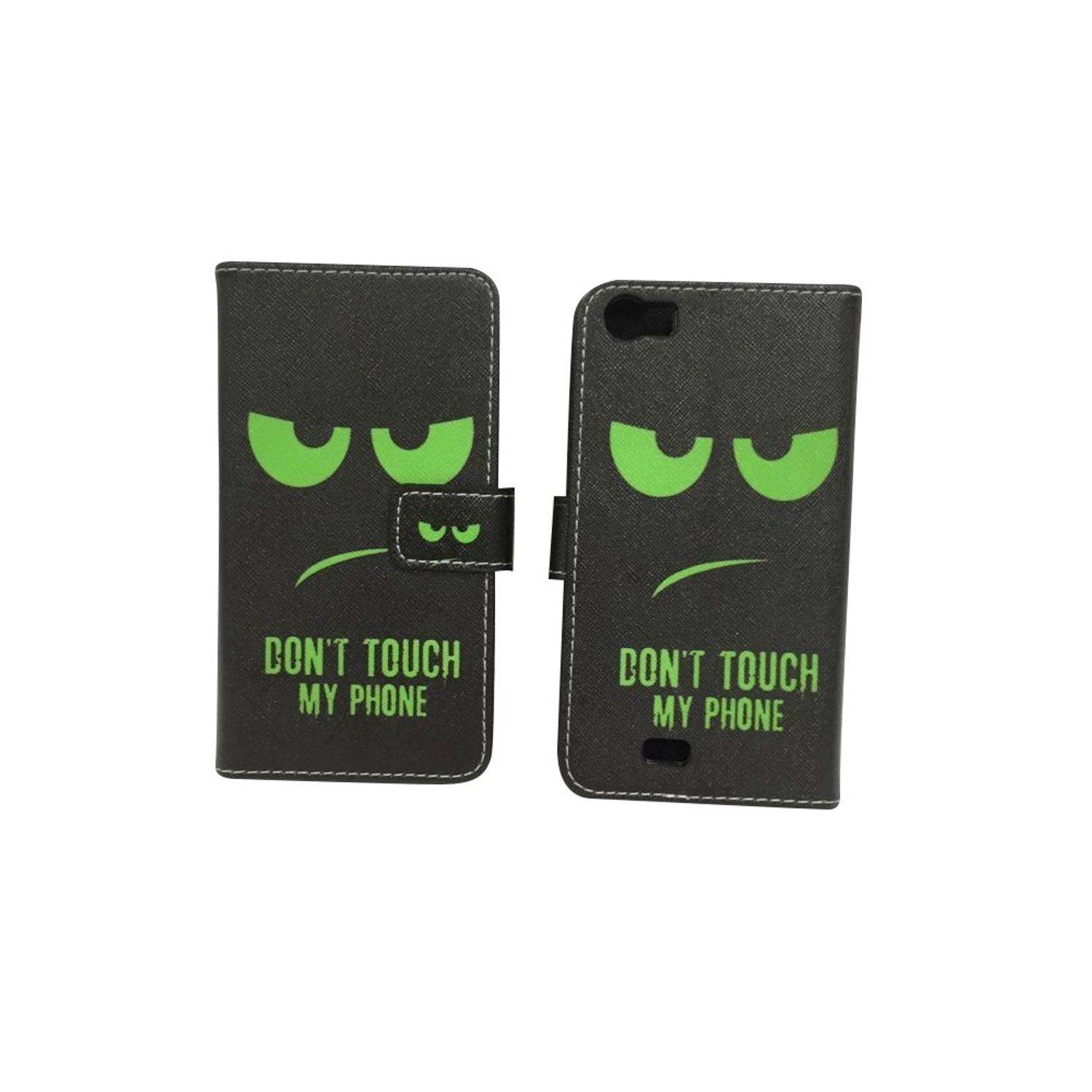 Wiko Lenny Handyhülle Bookcover Grün