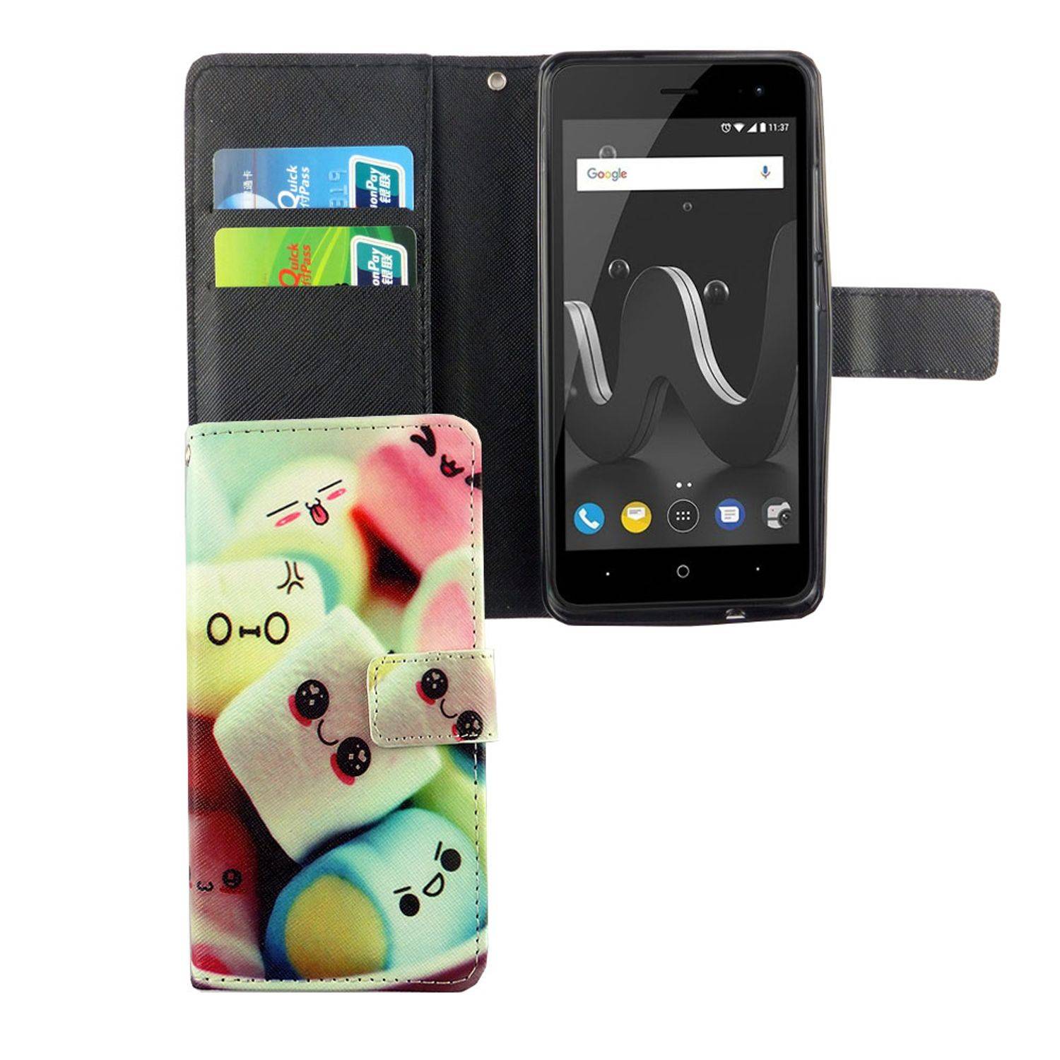 Wiko Jerry 2 Handyhülle Bookcover Mehrfarbig
