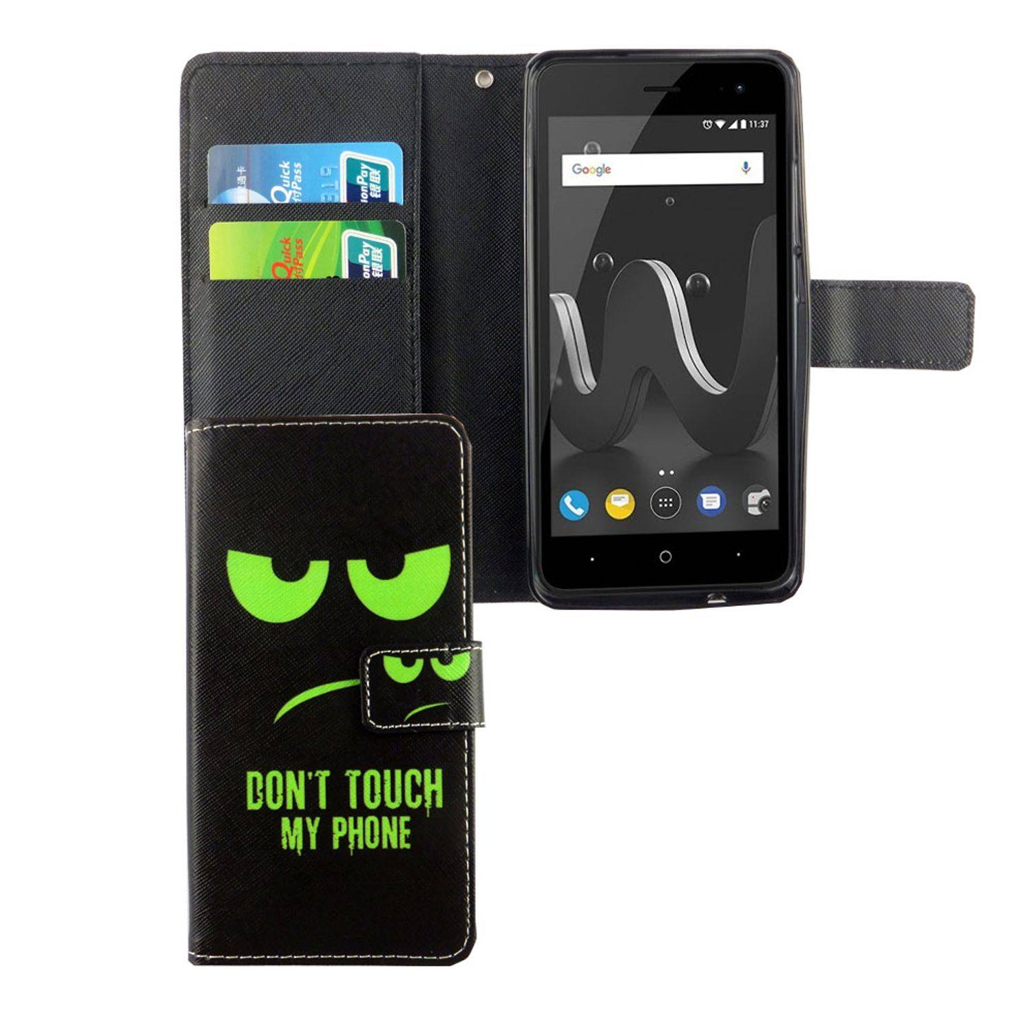 Wiko Jerry 2 Handyhülle Bookcover Grün
