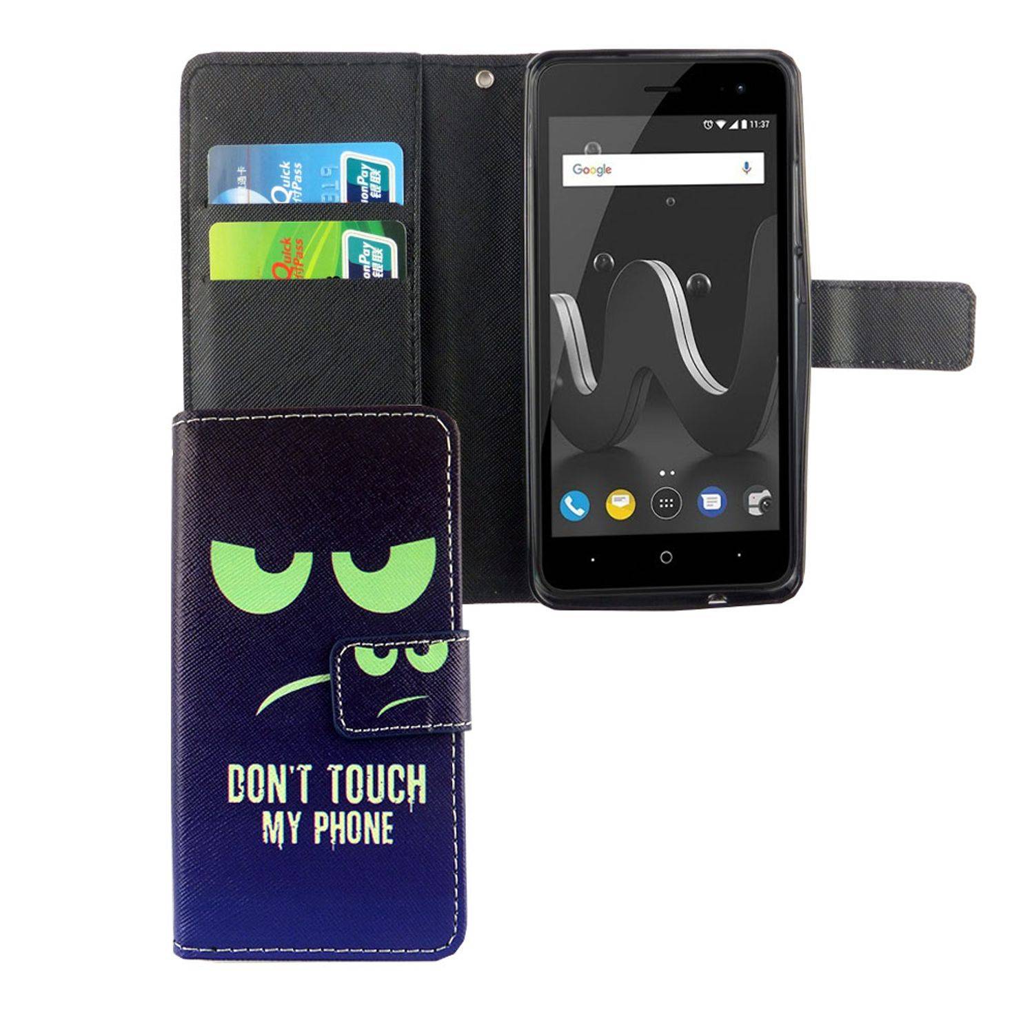 Wiko Jerry 2 Handyhülle Bookcover Blau