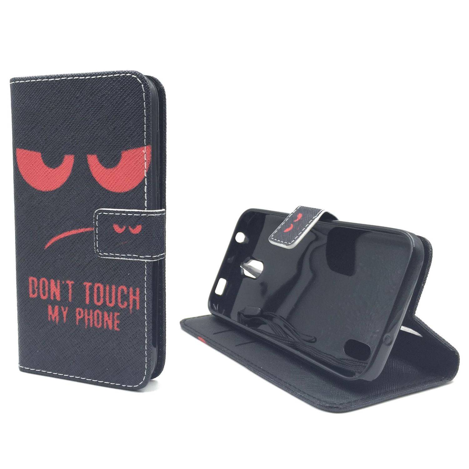 Huawei Y625 Handyhülle Bookcover Schwarz