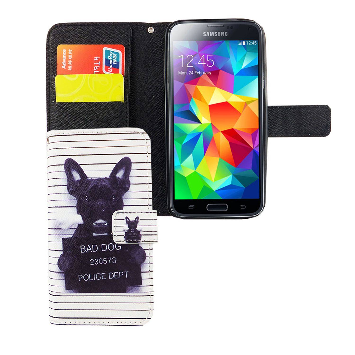Samsung Galaxy S5 / S5 Neo Handyhülle Bookcover Weiß