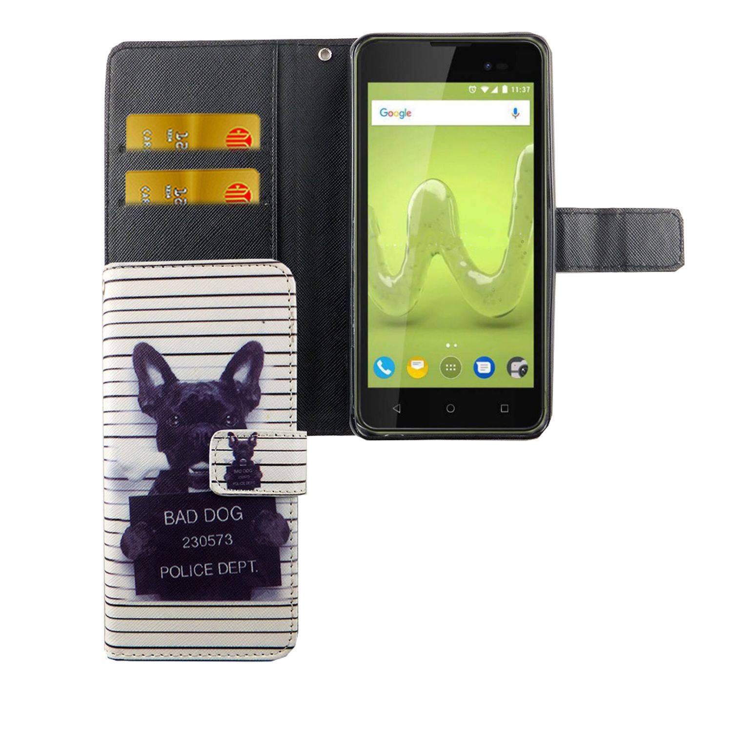 Wiko Sunny 2 Plus Handyhülle Bookcover Weiß