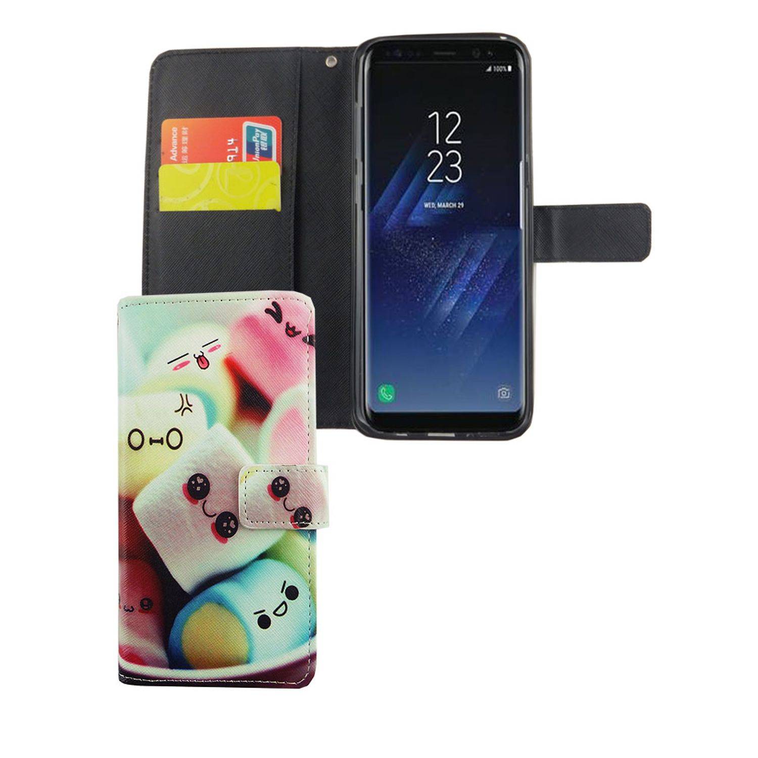 Samsung Galaxy S8 Plus Handyhülle Bookcover Mehrfarbig