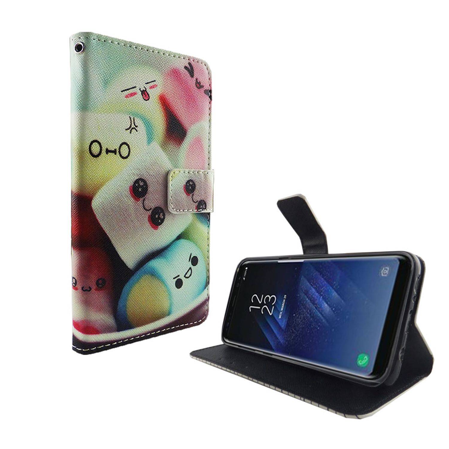 Samsung Galaxy S8 Plus Handyhülle Bookcover Mehrfarbig