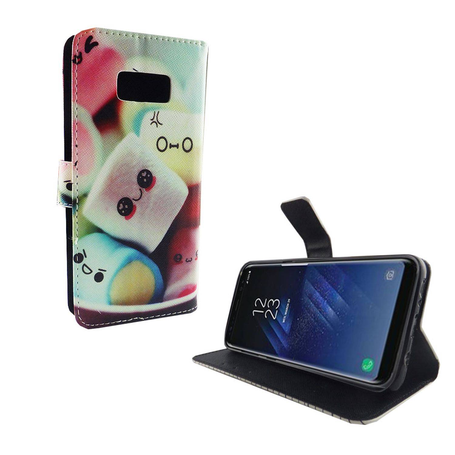Samsung Galaxy S8 Plus Handyhülle Bookcover Mehrfarbig