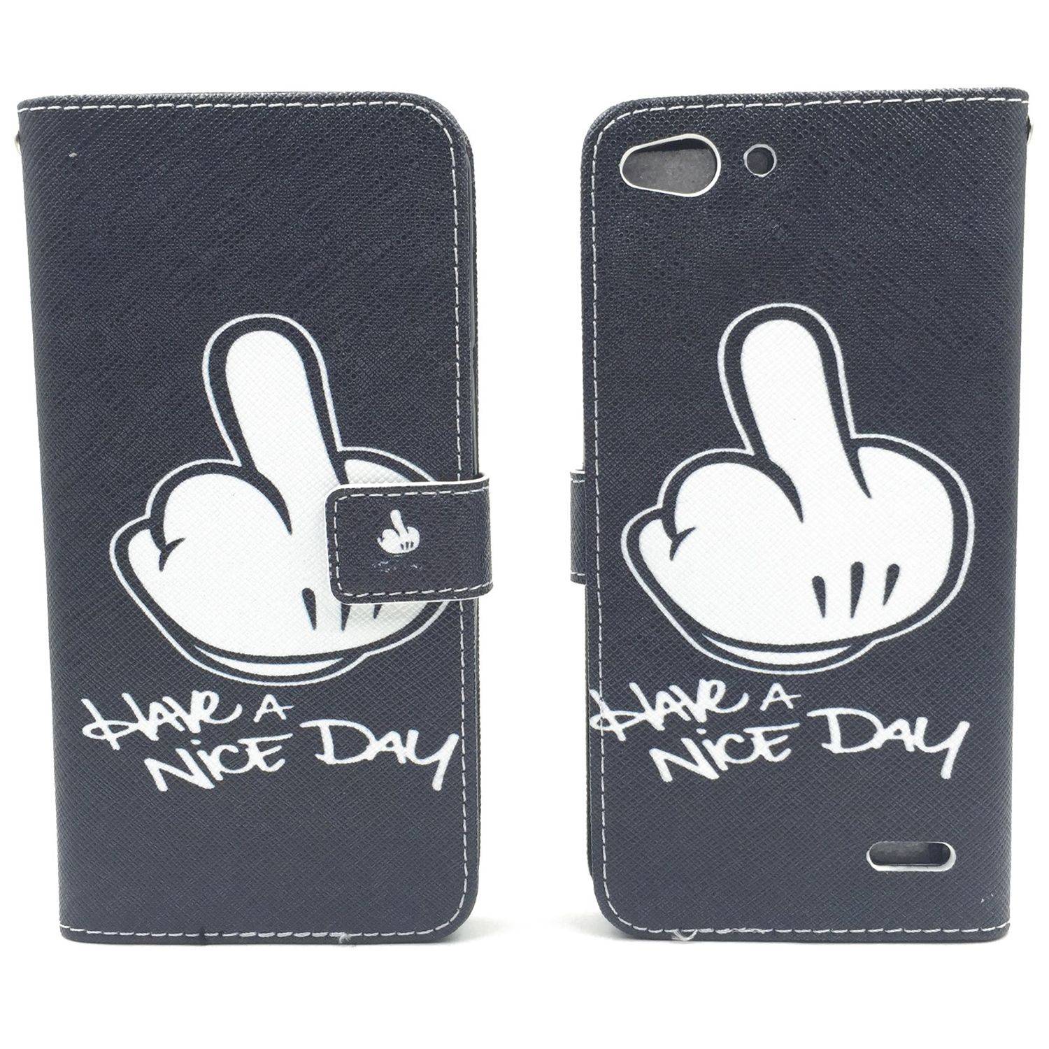 Vodafone Smart Ultra 6 Handyhülle Bookcover Schwarz