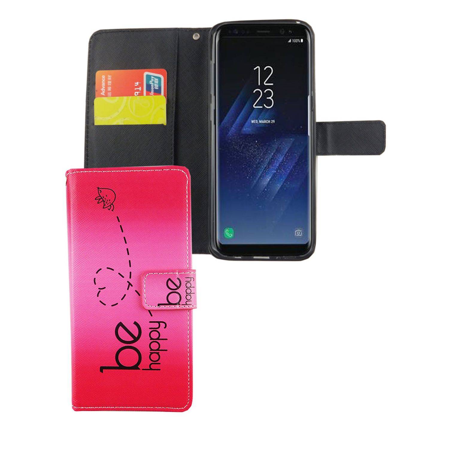Samsung Galaxy S8 Plus Handyhülle Bookcover Rosa