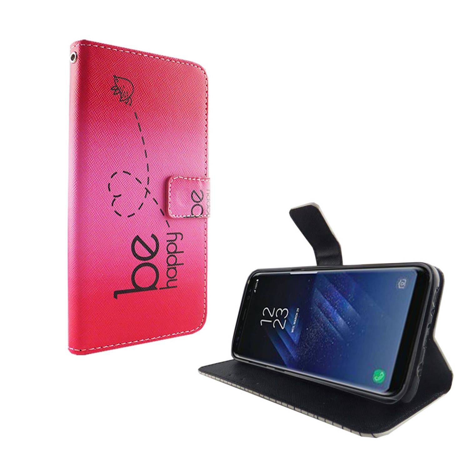 Samsung Galaxy S8 Plus Handyhülle Bookcover Rosa