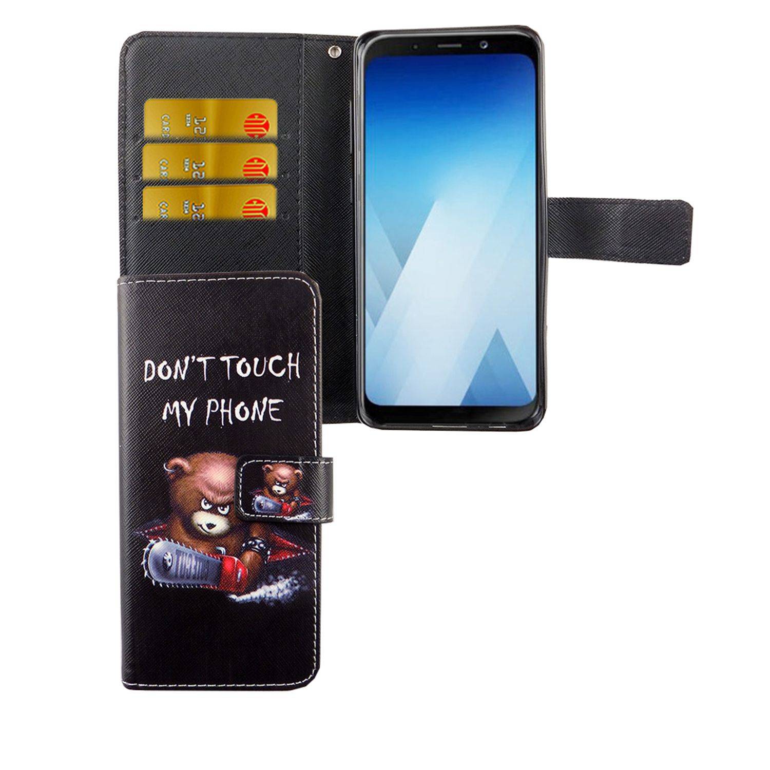 Samsung Galaxy A8 (2018) Handyhülle Bookcover Schwarz