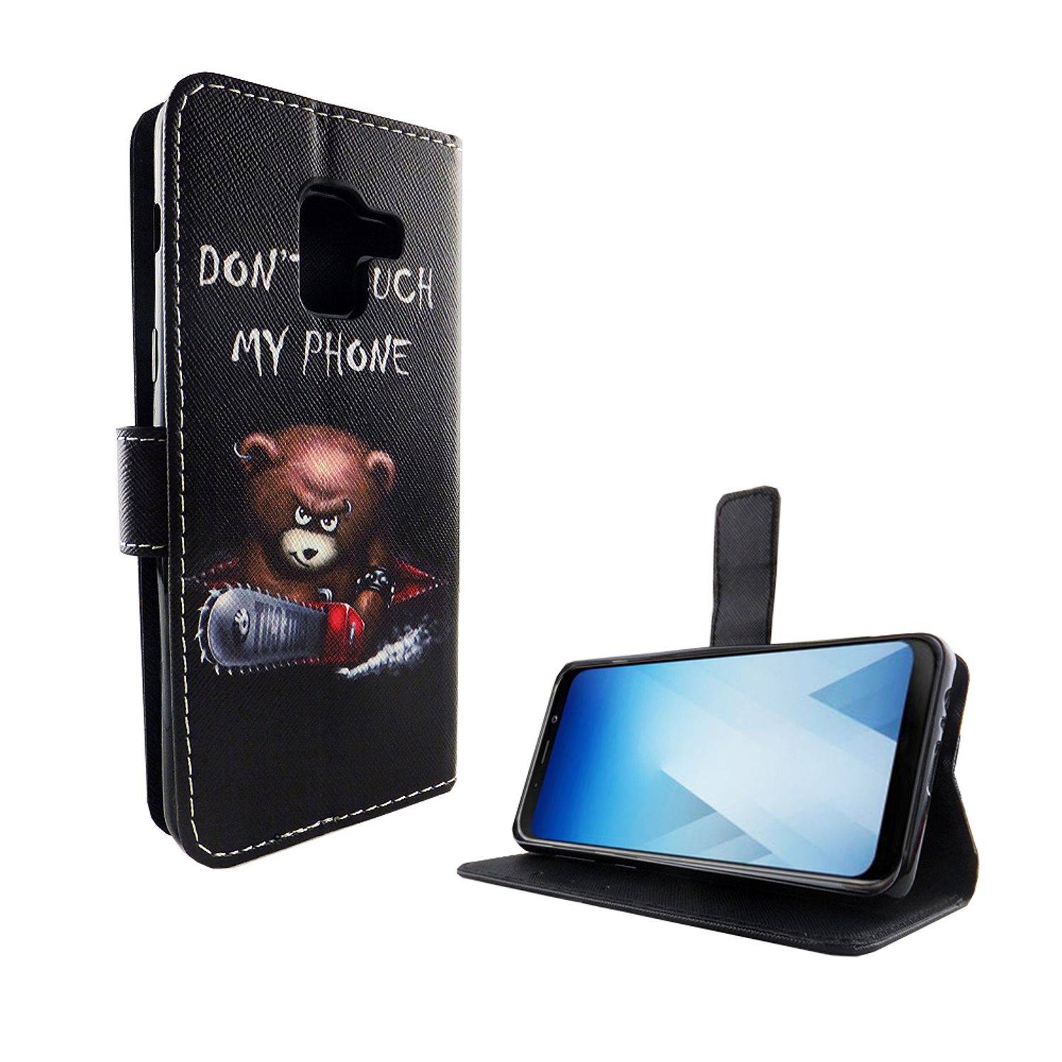 Samsung Galaxy A8 (2018) Handyhülle Bookcover Schwarz