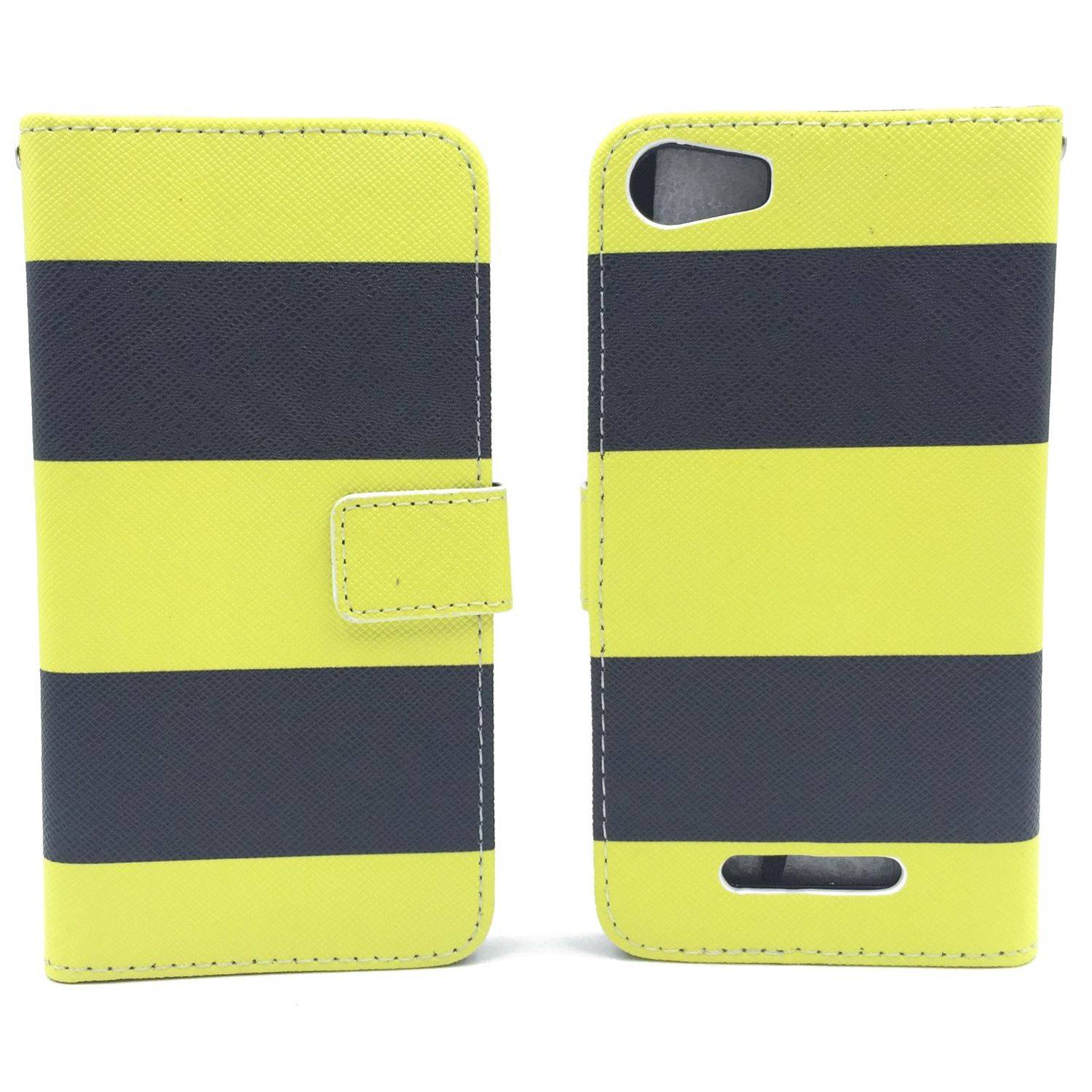 Wiko Lenny 2 Handyhülle Bookcover Gelb