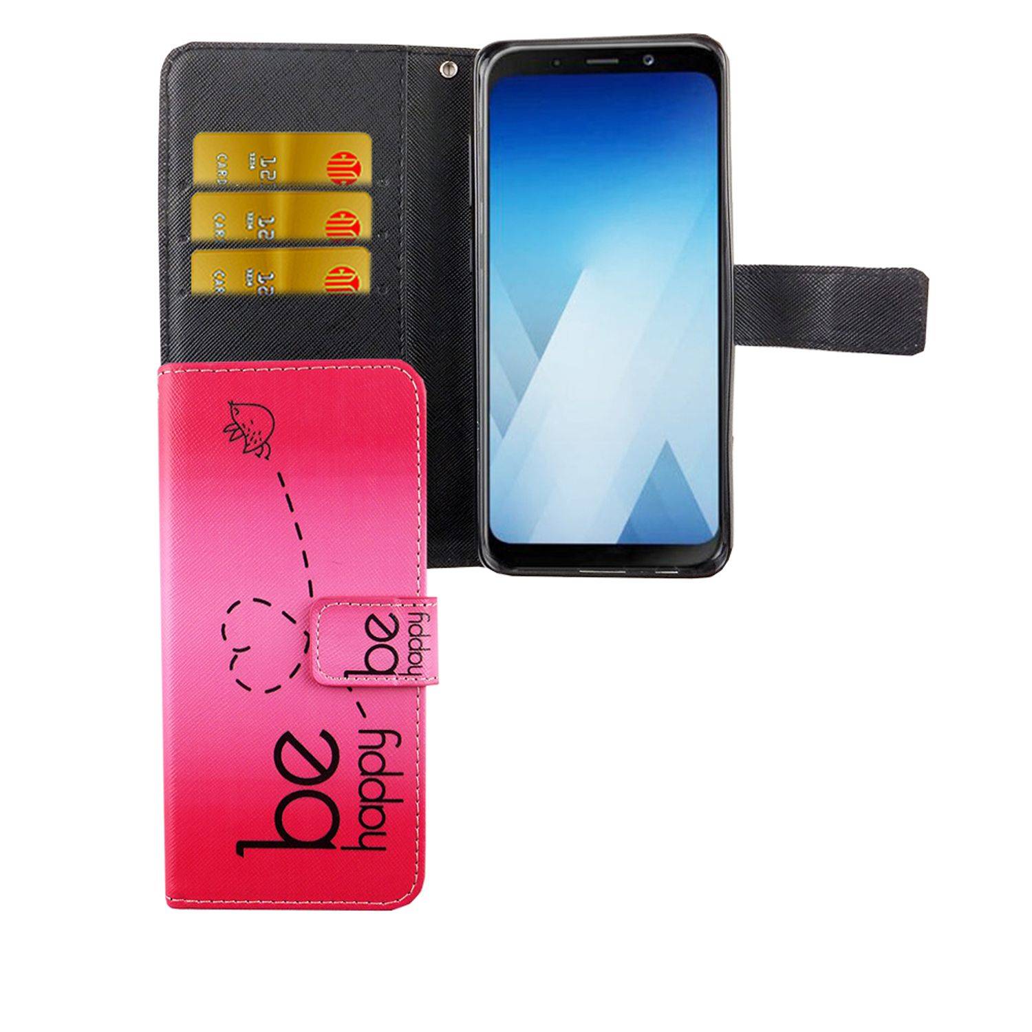 Samsung Galaxy A8 (2018) Handyhülle Bookcover Rosa