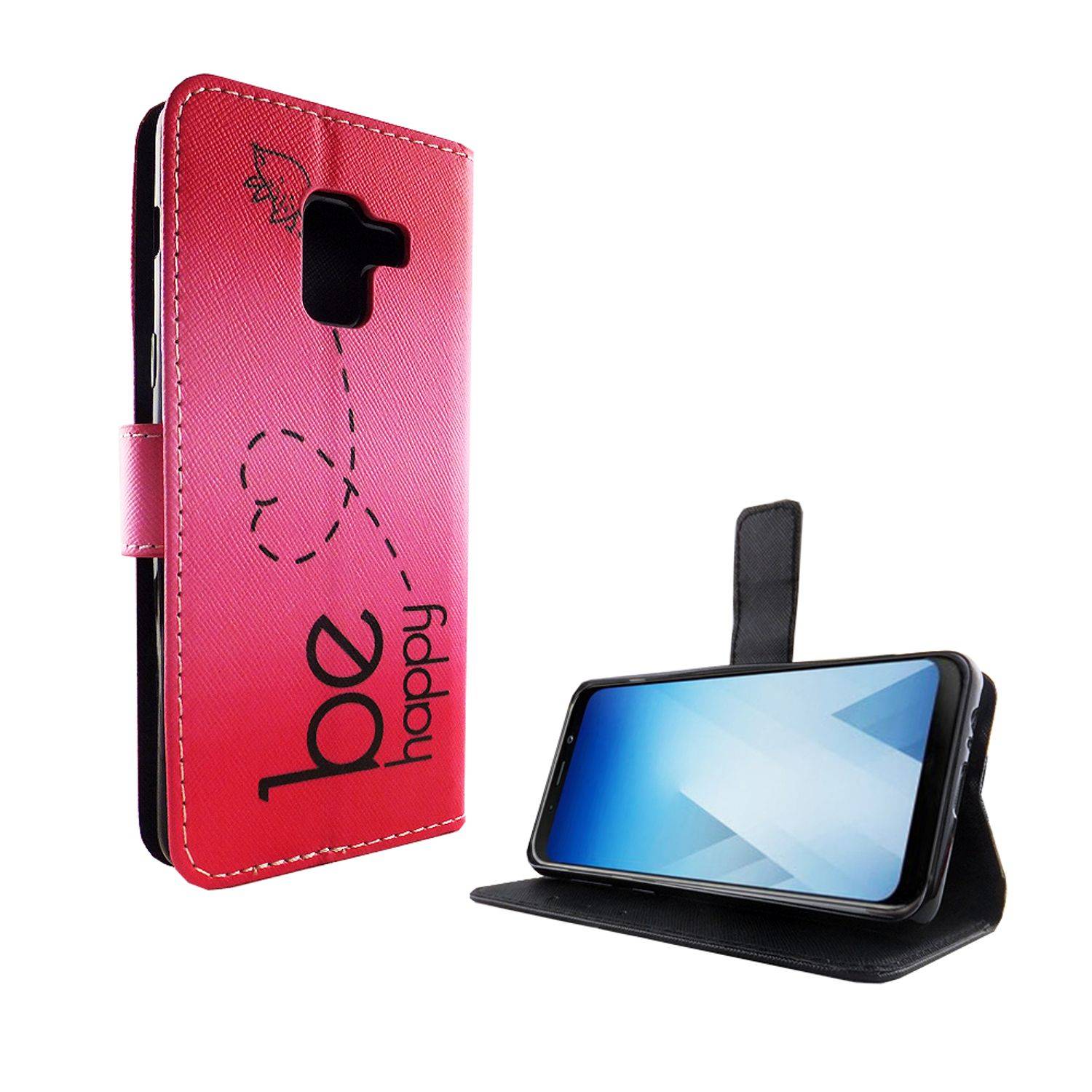 Samsung Galaxy A8 (2018) Handyhülle Bookcover Rosa