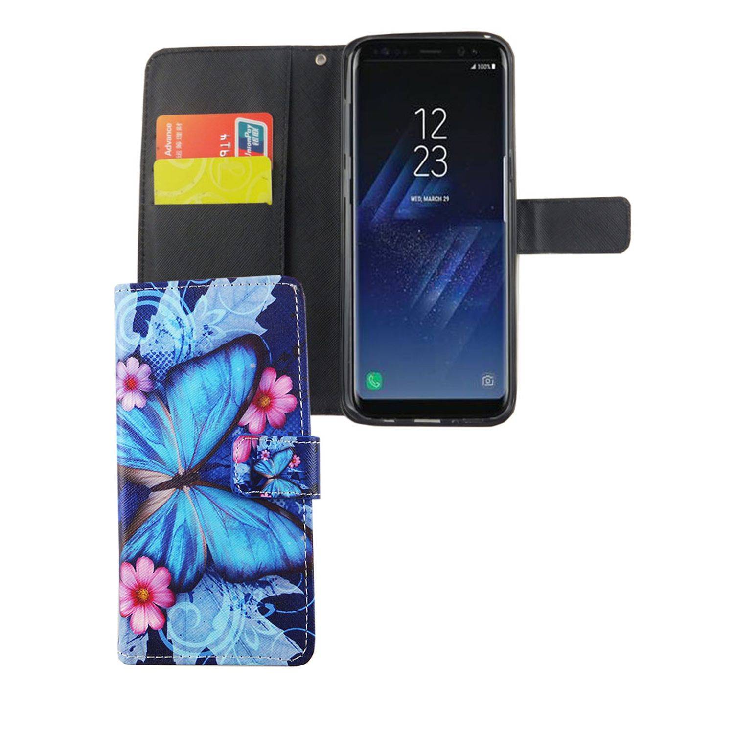 Samsung Galaxy S8 Plus Handyhülle Bookcover Blau
