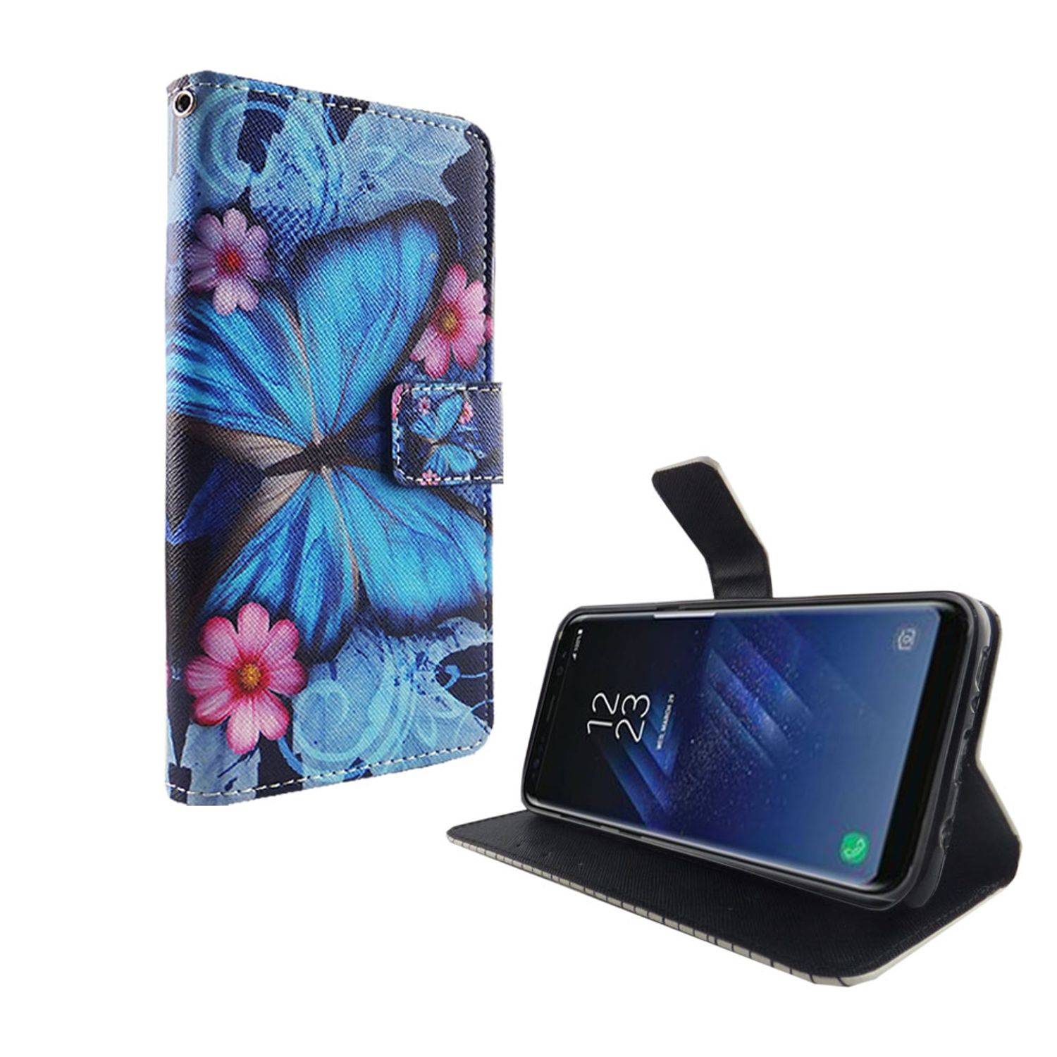Samsung Galaxy S8 Plus Handyhülle Bookcover Blau