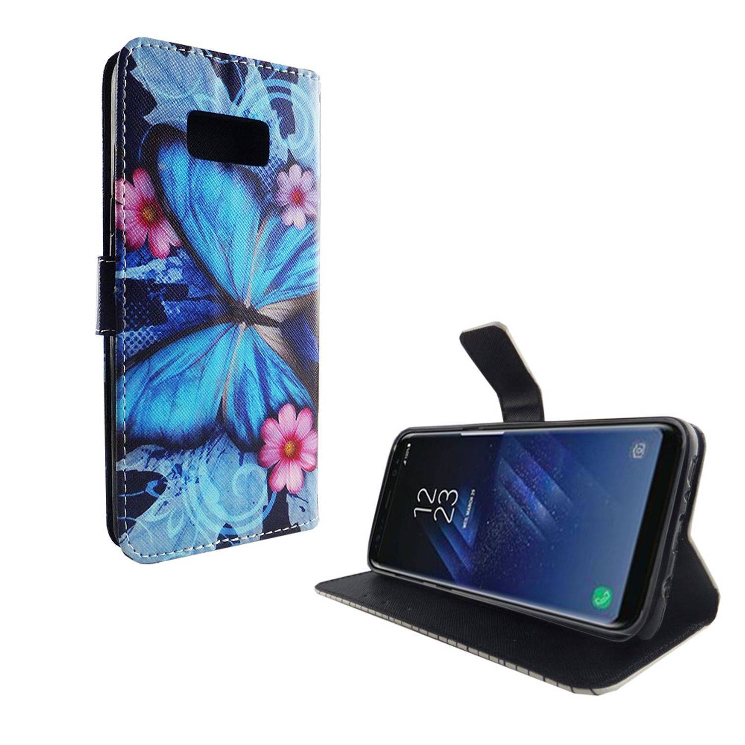 Samsung Galaxy S8 Plus Handyhülle Bookcover Blau