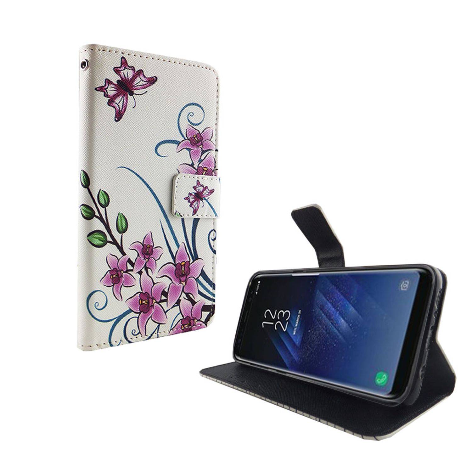 Samsung Galaxy S8 Plus Handyhülle Bookcover Weiß