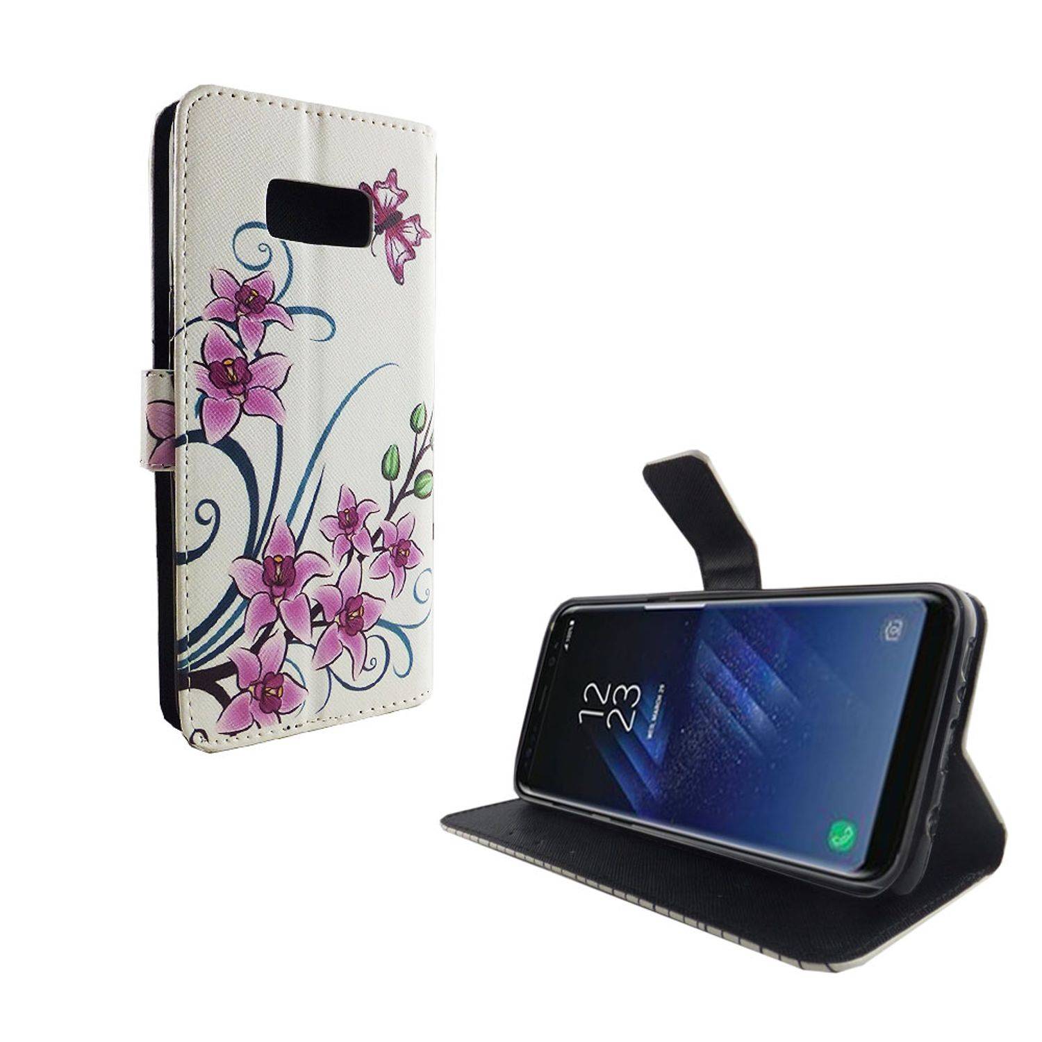 Samsung Galaxy S8 Plus Handyhülle Bookcover Weiß