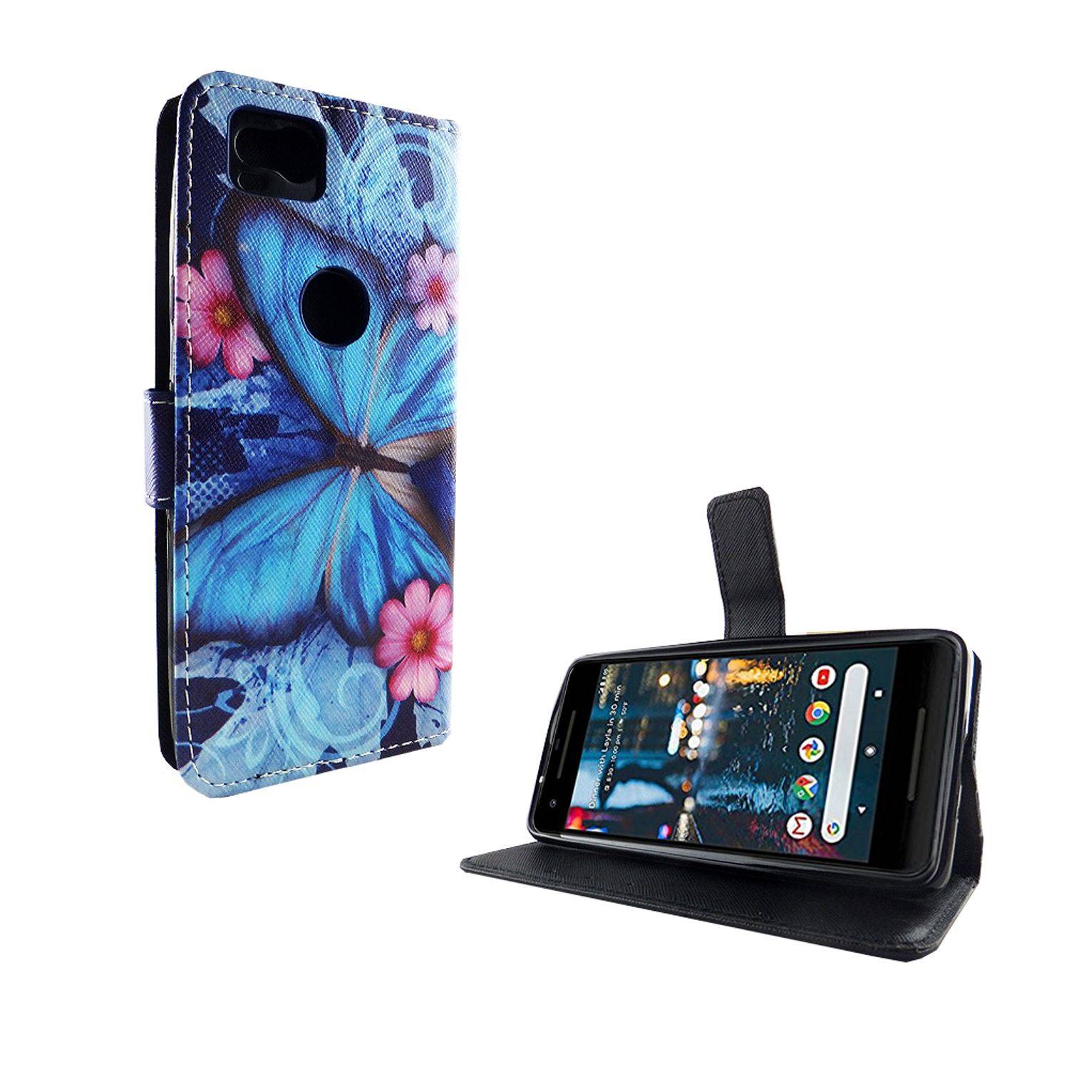 Google Pixel 2 Handyhülle Bookcover Blau