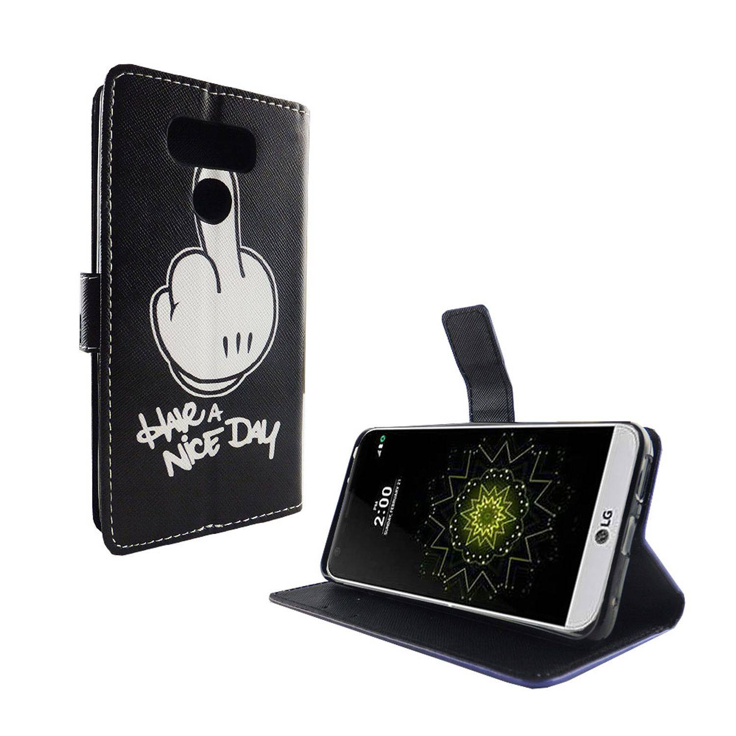 LG G6 Handyhülle Bookcover Schwarz