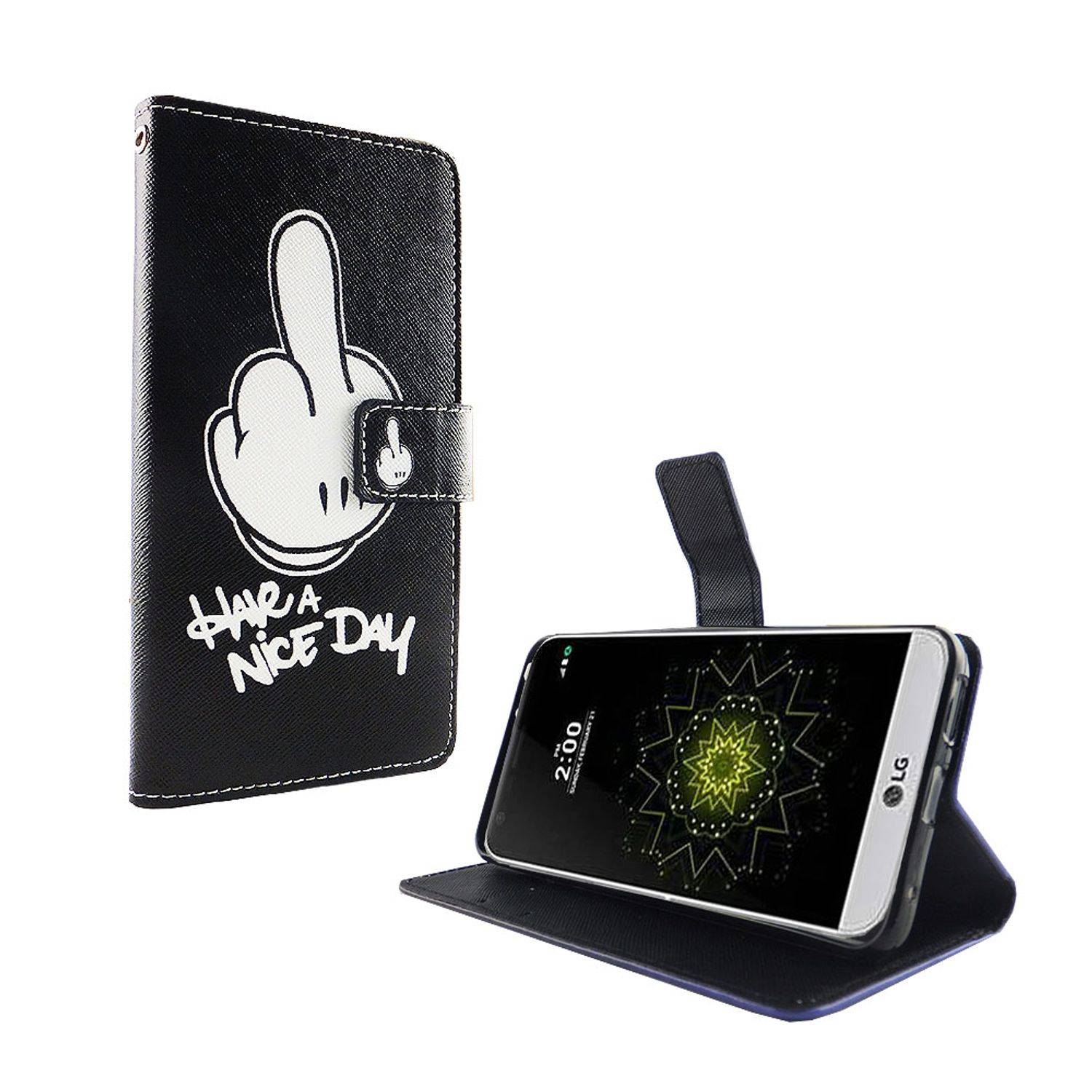 LG G6 Handyhülle Bookcover Schwarz
